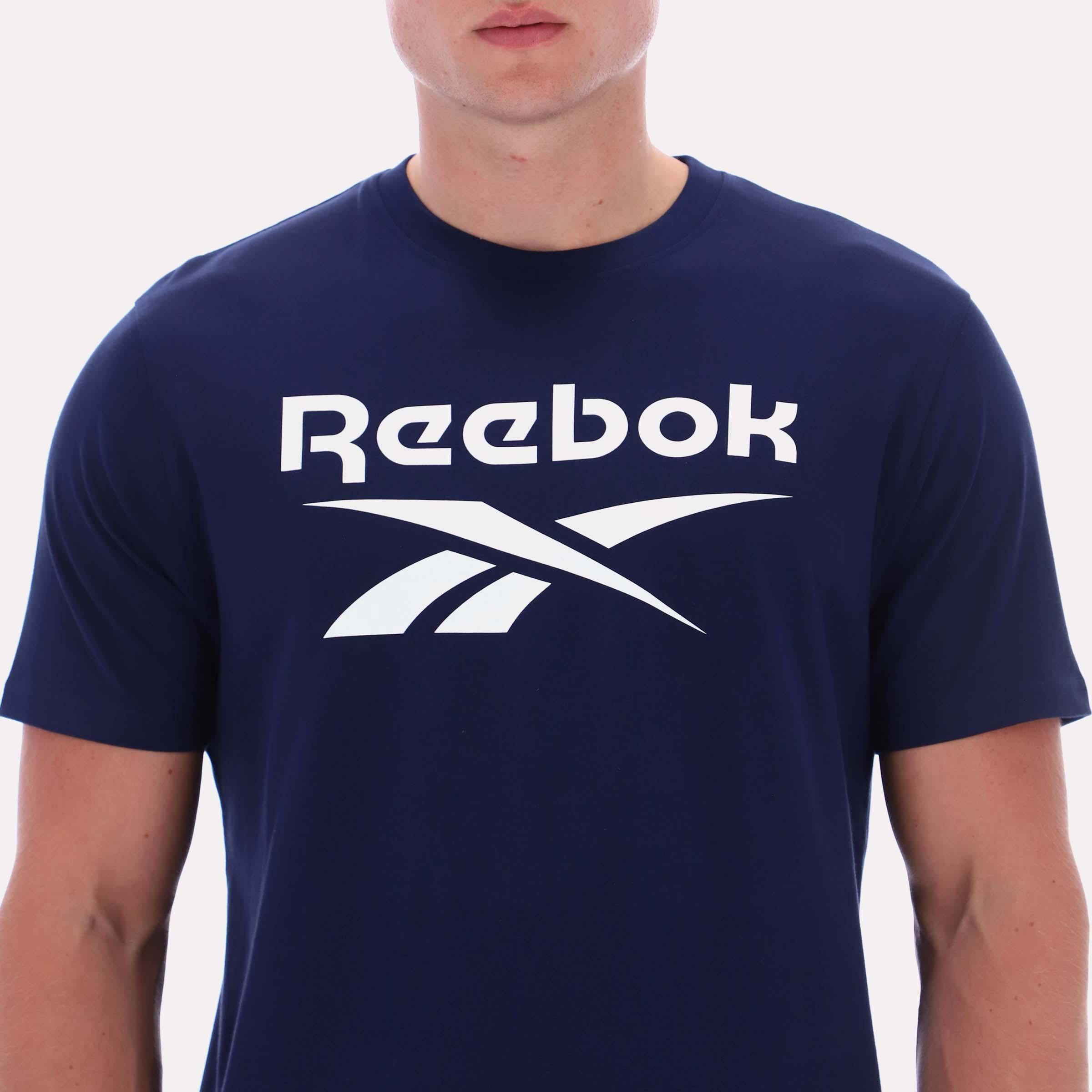 Reebok Apparel  Men's Chad Big Logo Crew Neck Ss Tee Blue Reg