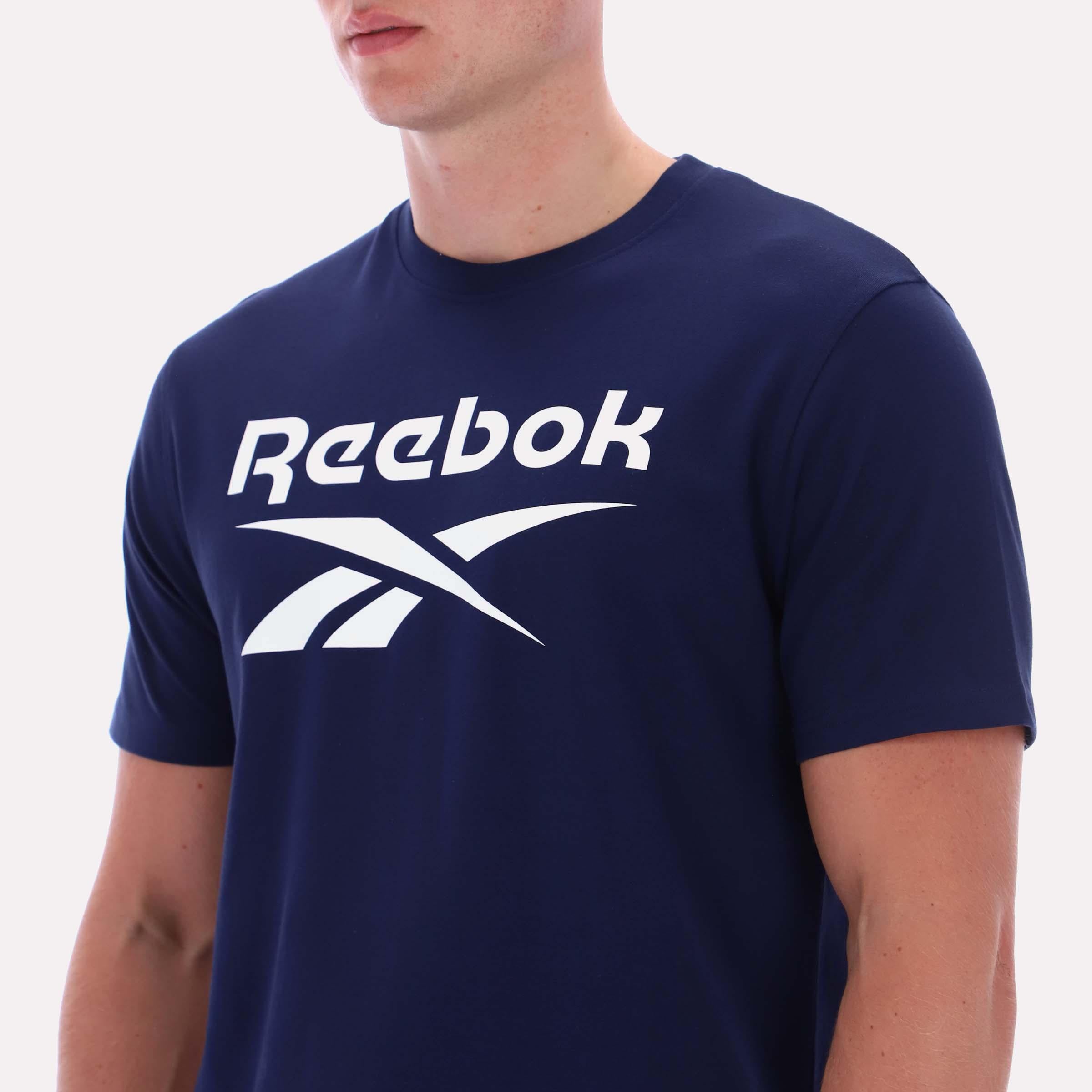 Reebok Apparel  Men's Chad Big Logo Crew Neck Ss Tee Blue Reg
