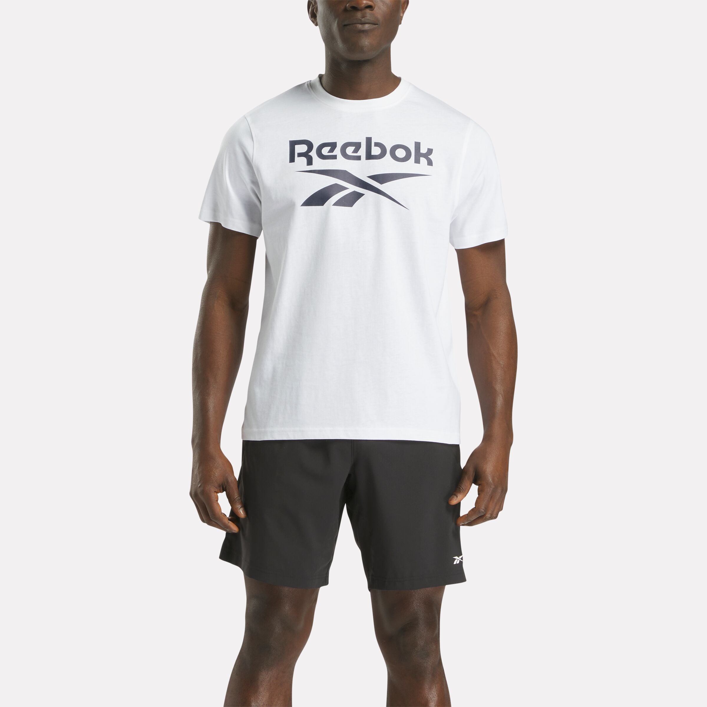 Reebok Men's Chad Big Logo Crew Neck Ss Tee  Reg In White