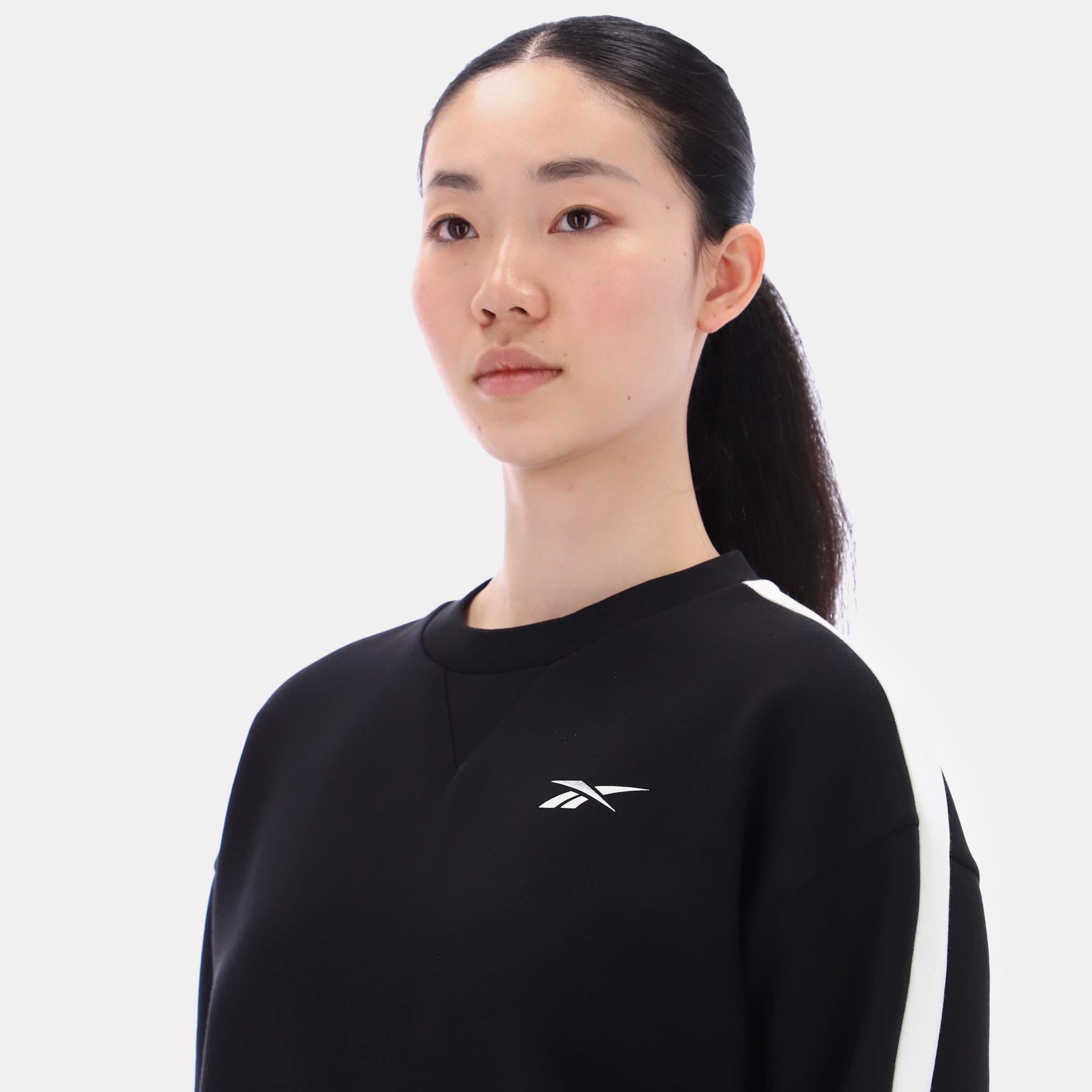 Reebok Apparel  Women's Bella Oversized Crewneck Sweatshirt Reebok Classics App Women Black Reg