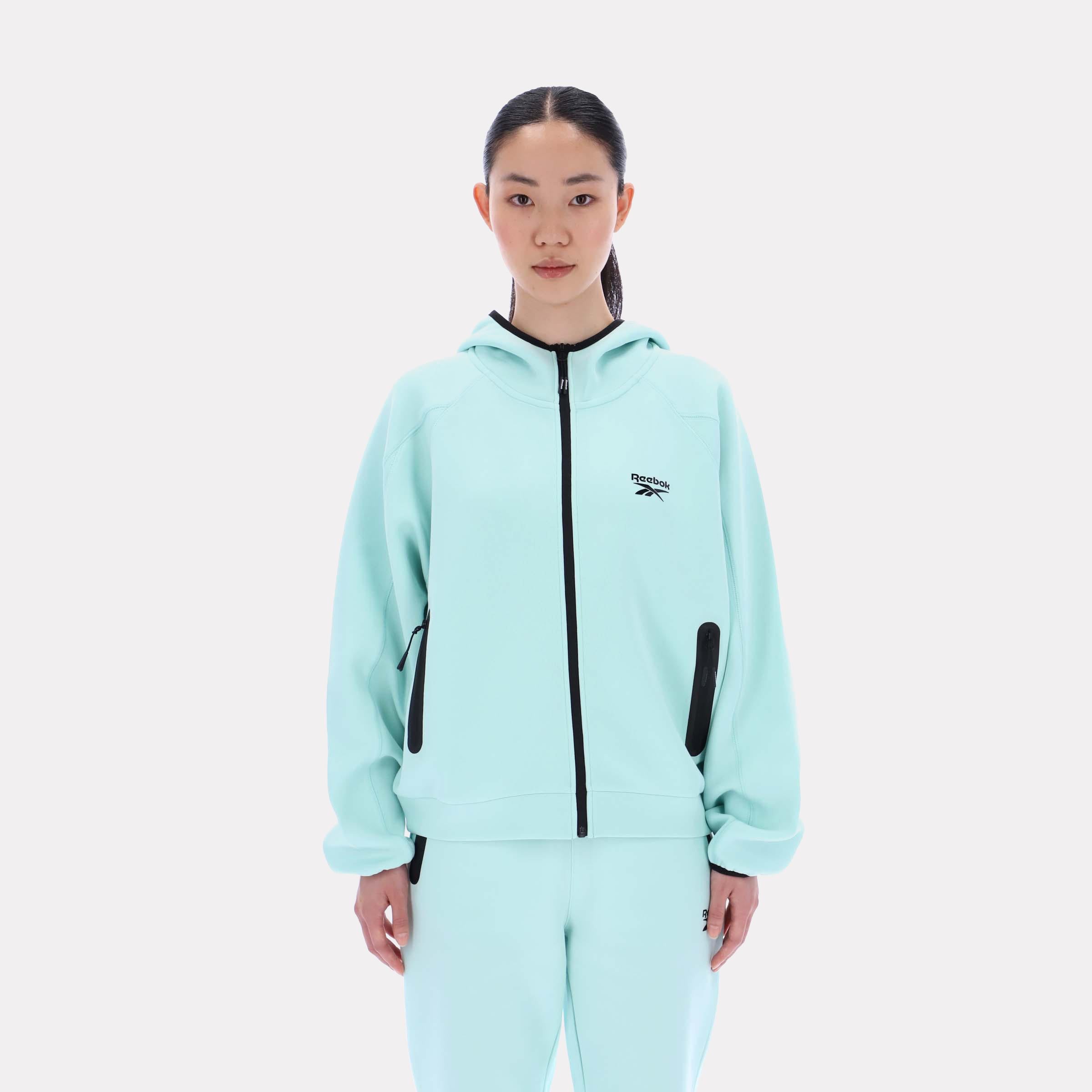 Reebok Apparel  Women's Hooded Vector Top Turquoise Reg