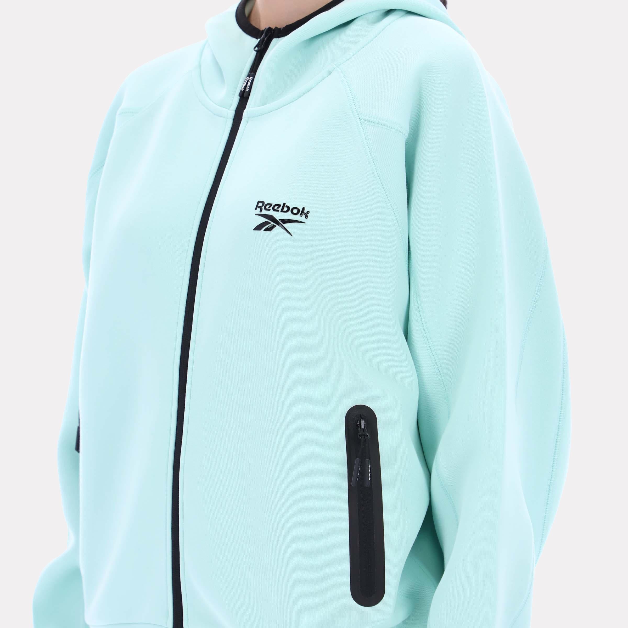 Reebok Apparel  Women's Hooded Vector Top Turquoise Reg