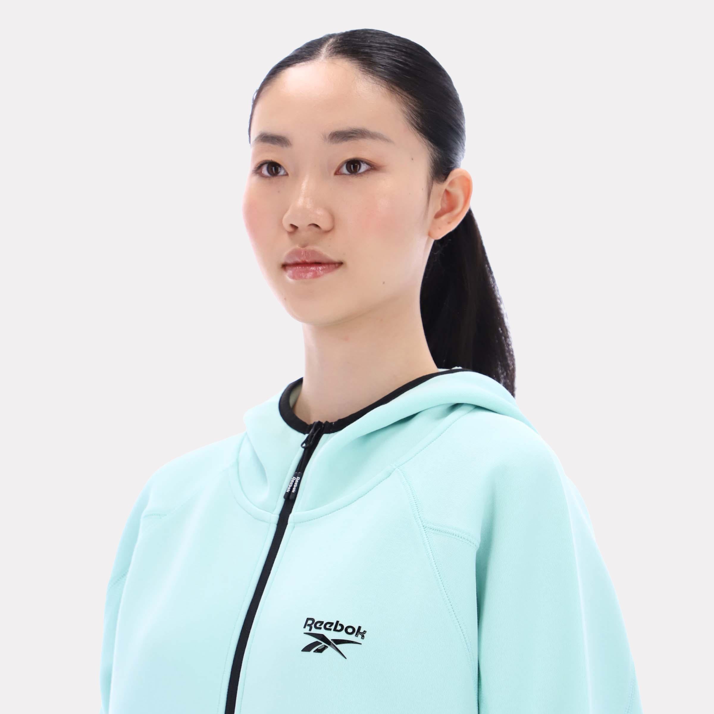 Reebok Apparel  Women's Hooded Vector Top Turquoise Reg
