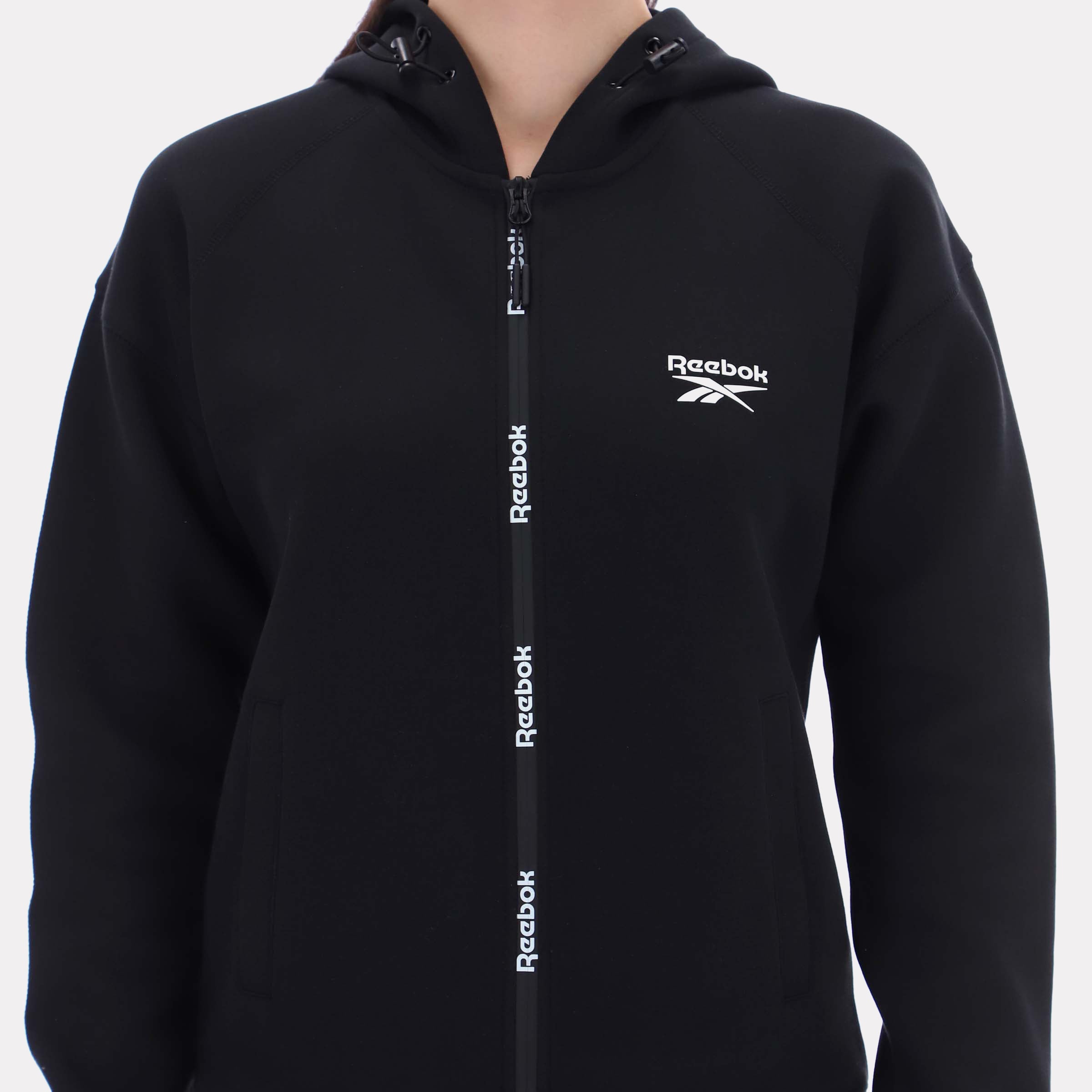Reebok Women's Zip Through Hoody  Reg In Black