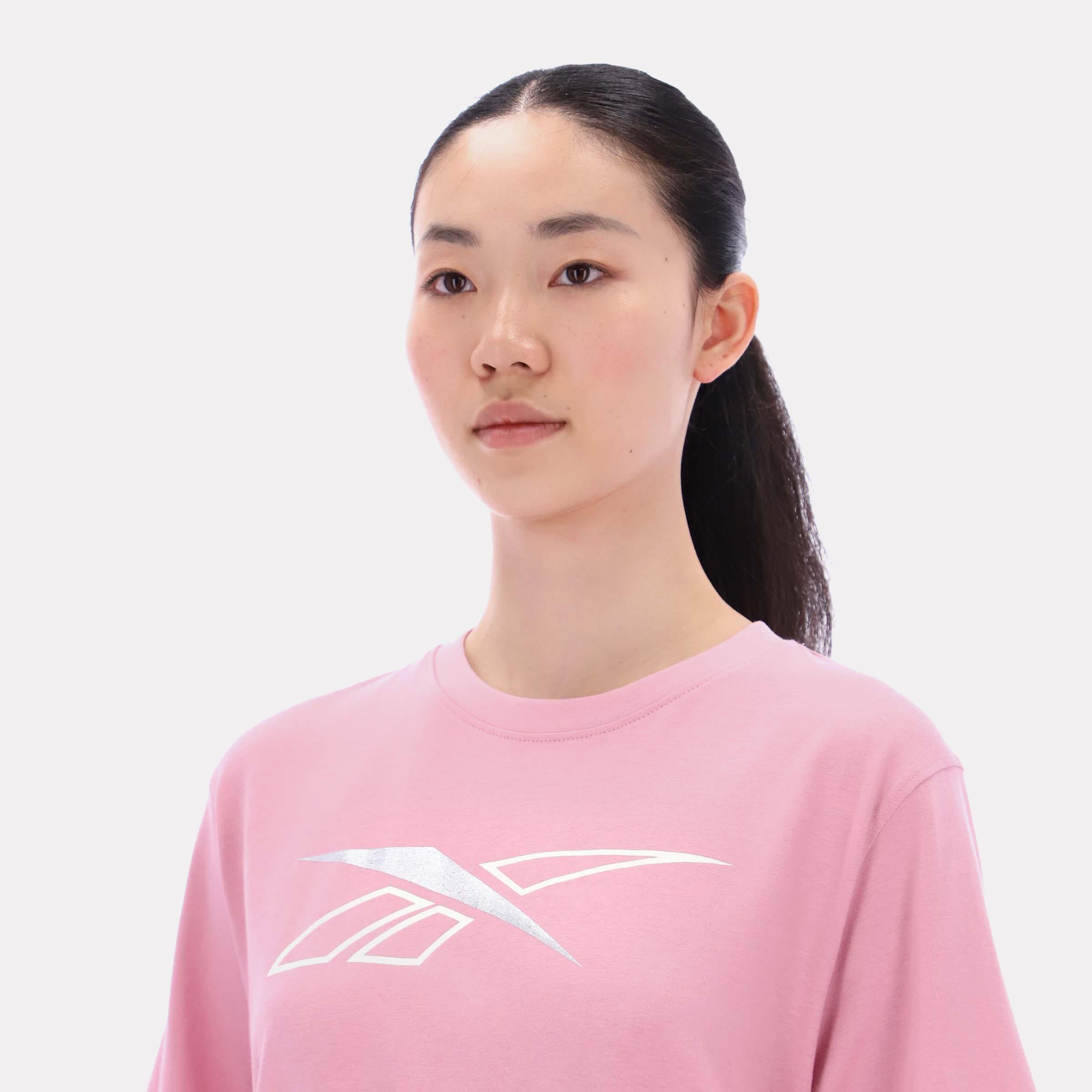 Reebok Apparel  Women's Brielle Crew Neck Oversized Ss Tee Reebok Classics App Women Dusty Rose/Chalk Reg