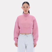 Reebok Women's Eyeball Cropped Crewneck Sweatshirt  In Dusty Rose
