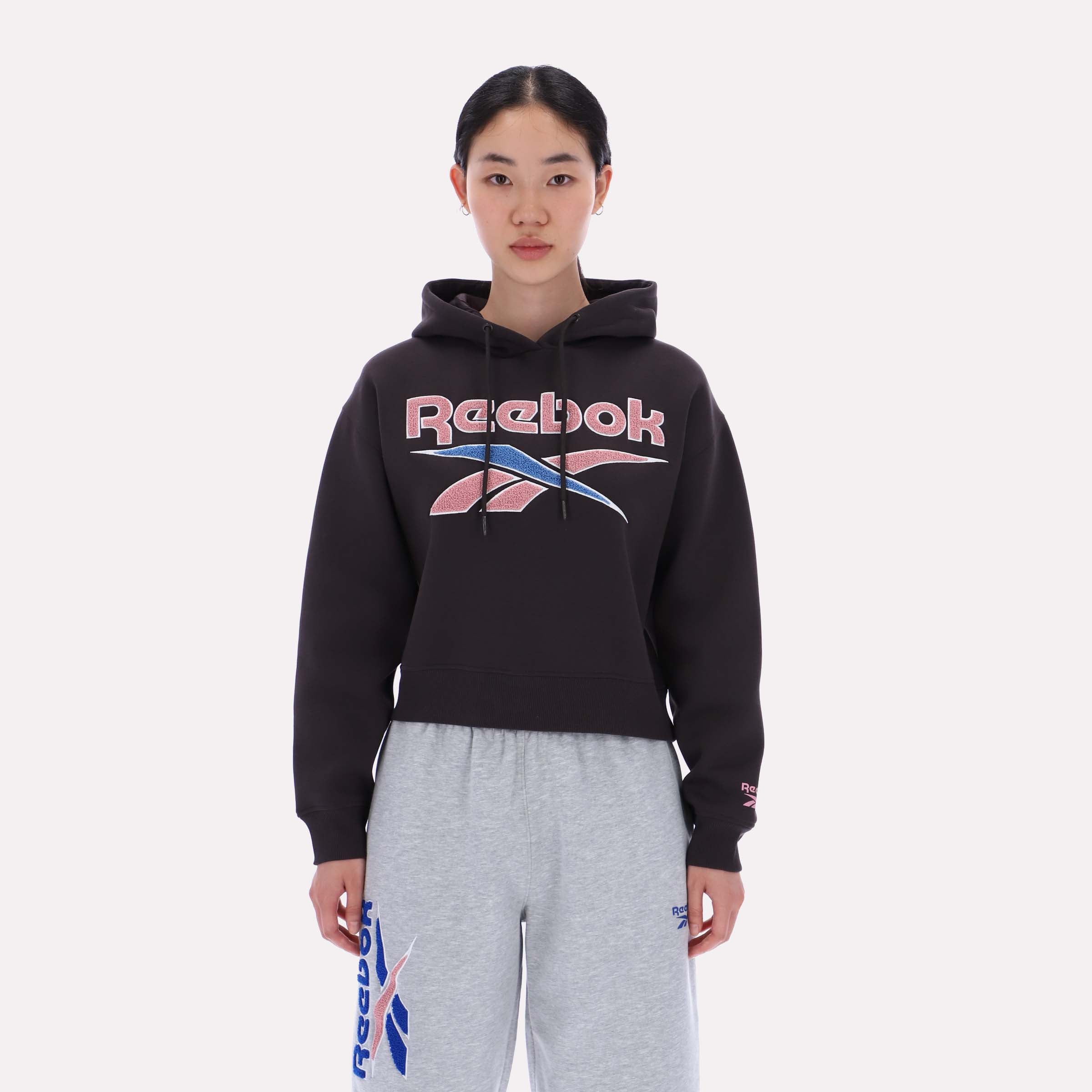 Reebok Women's Mary Boucle Hoody  In Washed Black REG