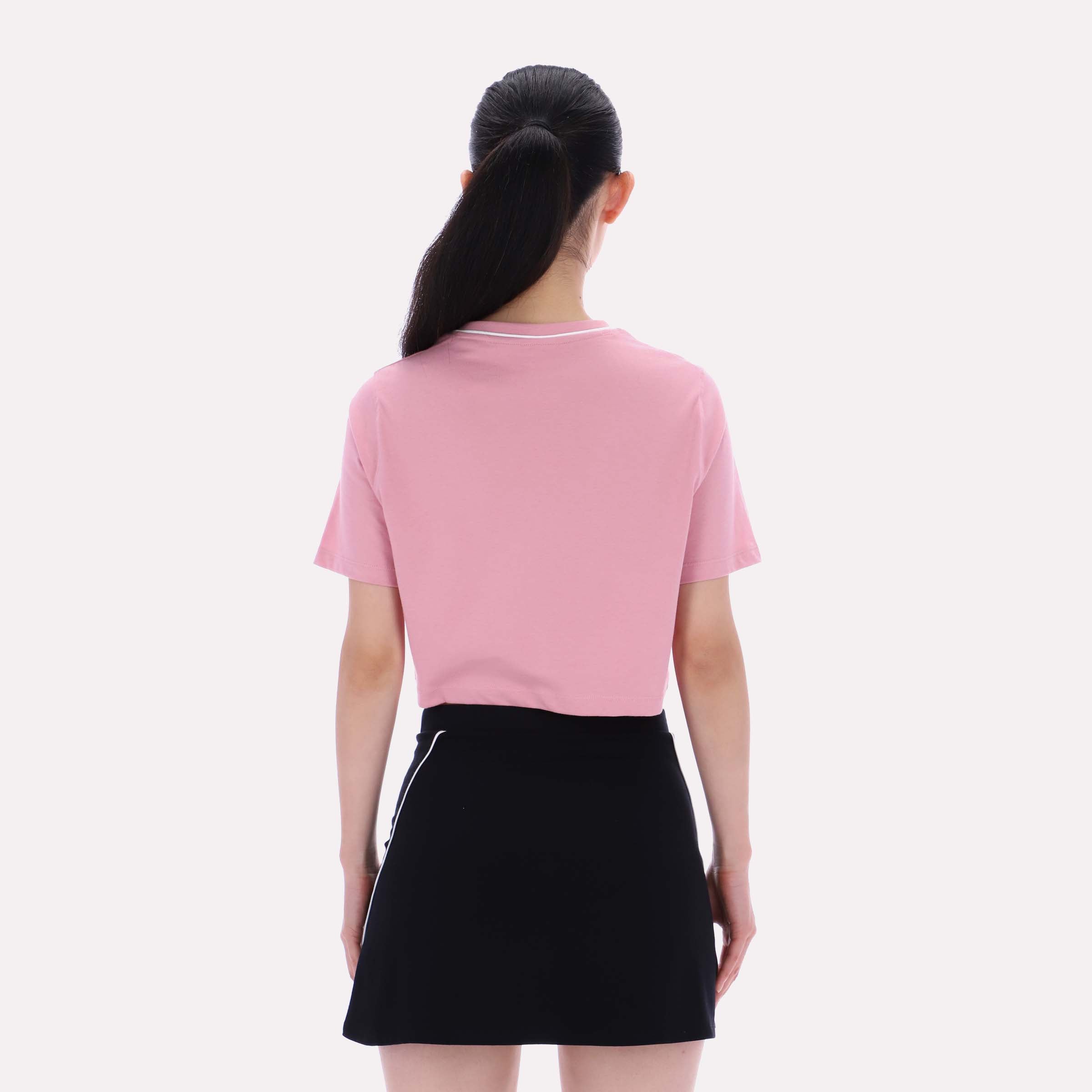 Reebok Women's Blakely Crew Neck Cropped Ss Tee  Reg In Dusty Rose