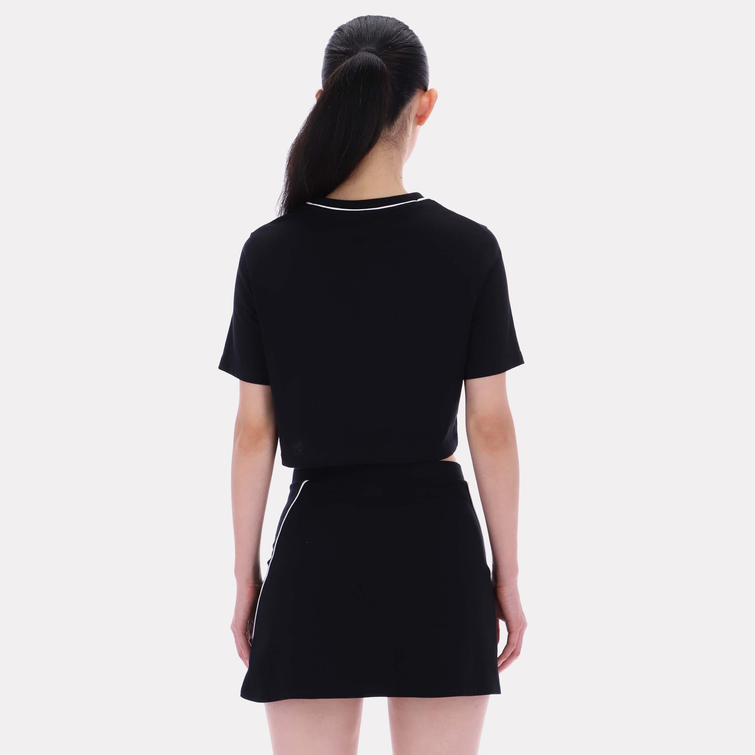 Reebok Apparel  Women's Blakely Crew Neck Cropped Ss Tee Reebok Classics App Women Black Reg