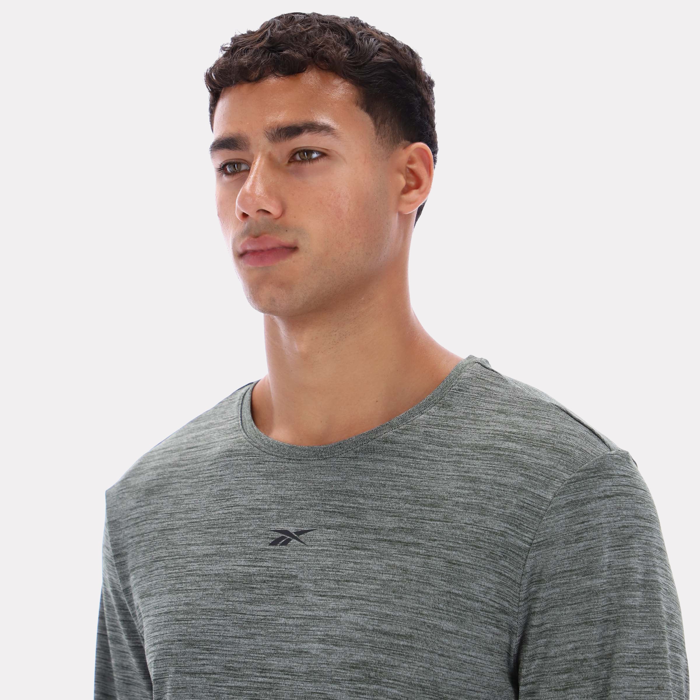 Reebok Men's Yoga Relaxed Long Line Tee  In Green REG