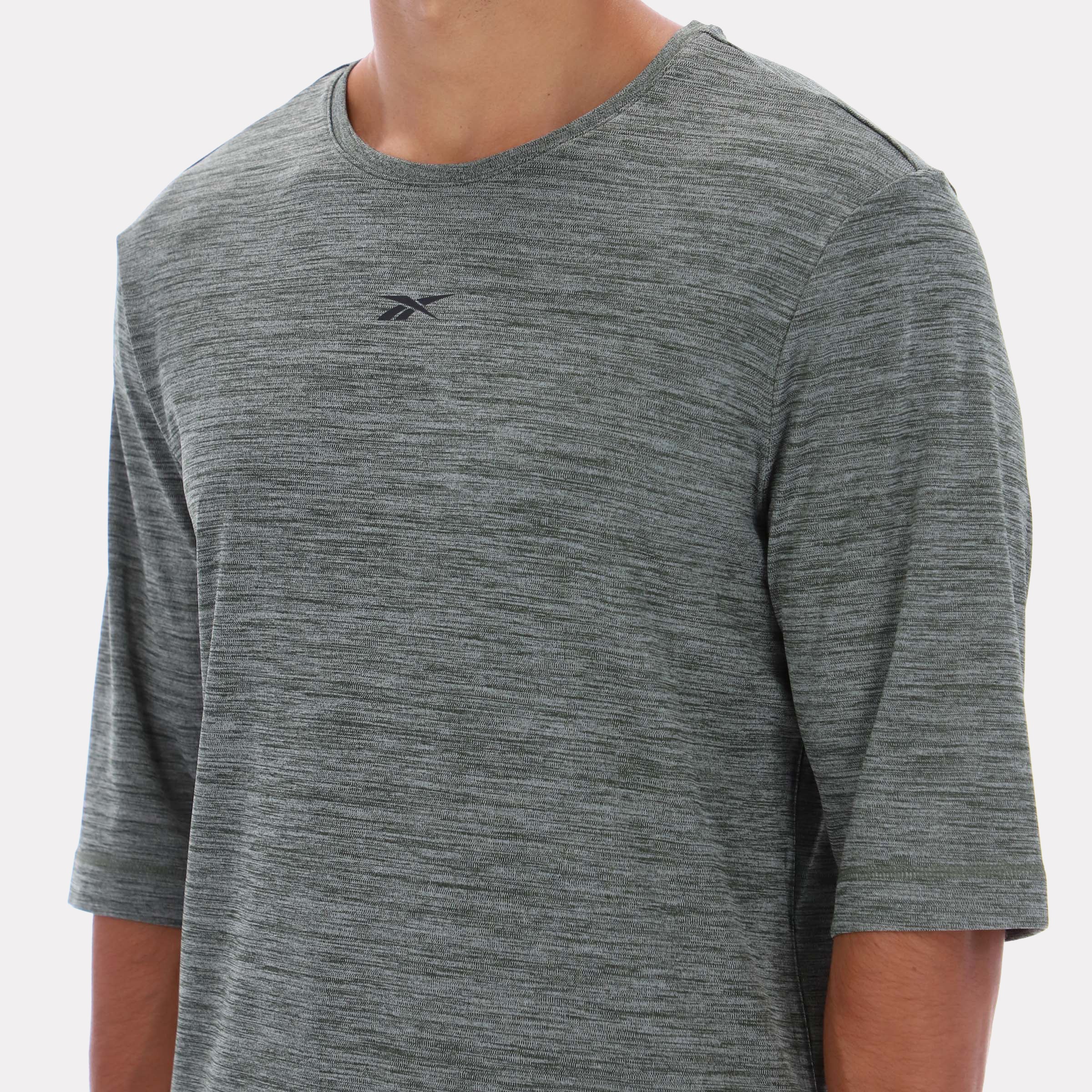 Reebok Men's Yoga Relaxed Long Line Tee  In Green REG