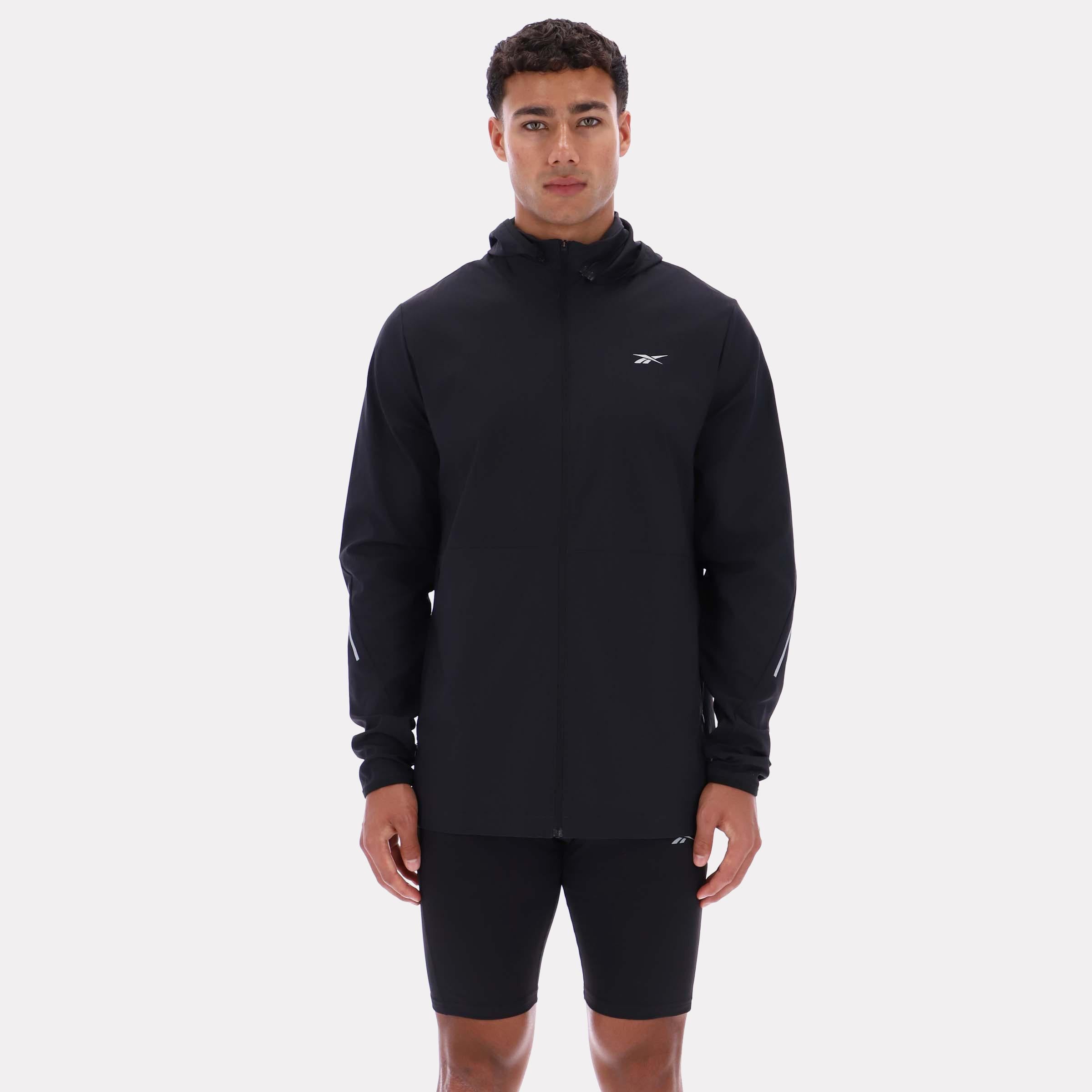 Reebok Apparel  Men's Miles Running Jacket Black Reg