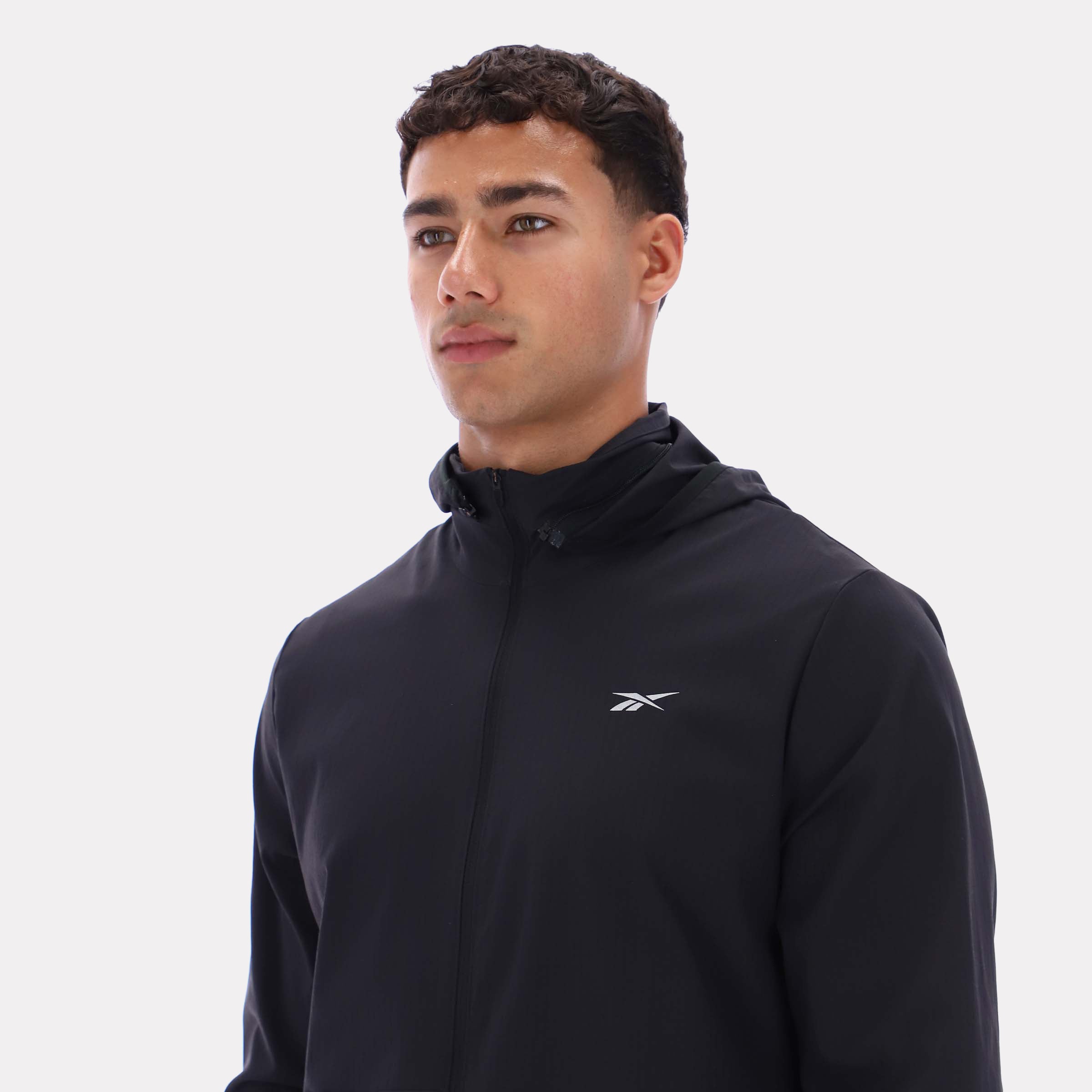 Reebok Men's Miles Running Jacket  In Black REG