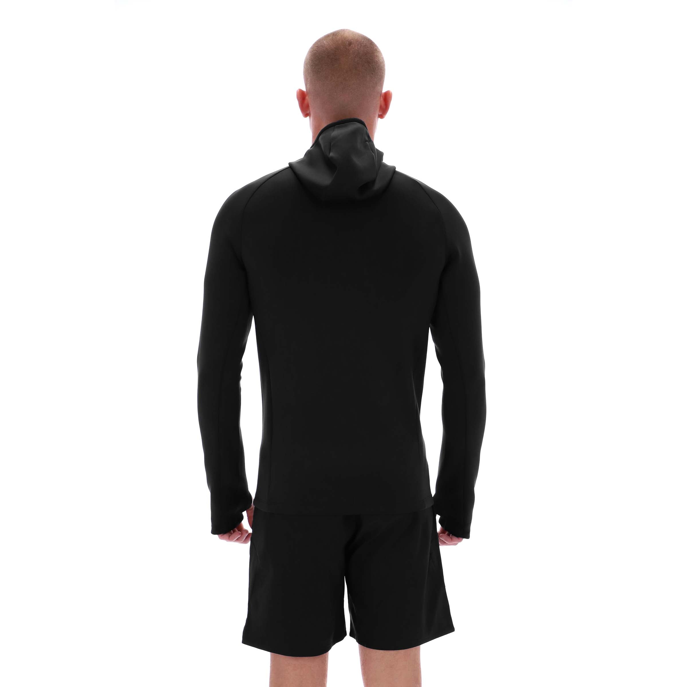 Reebok Men's Sheerer Mock Neck Full Zip Training Top  In Black REG
