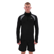 Reebok Men's Sheerer Mock Neck Full Zip Training Top  In Black REG