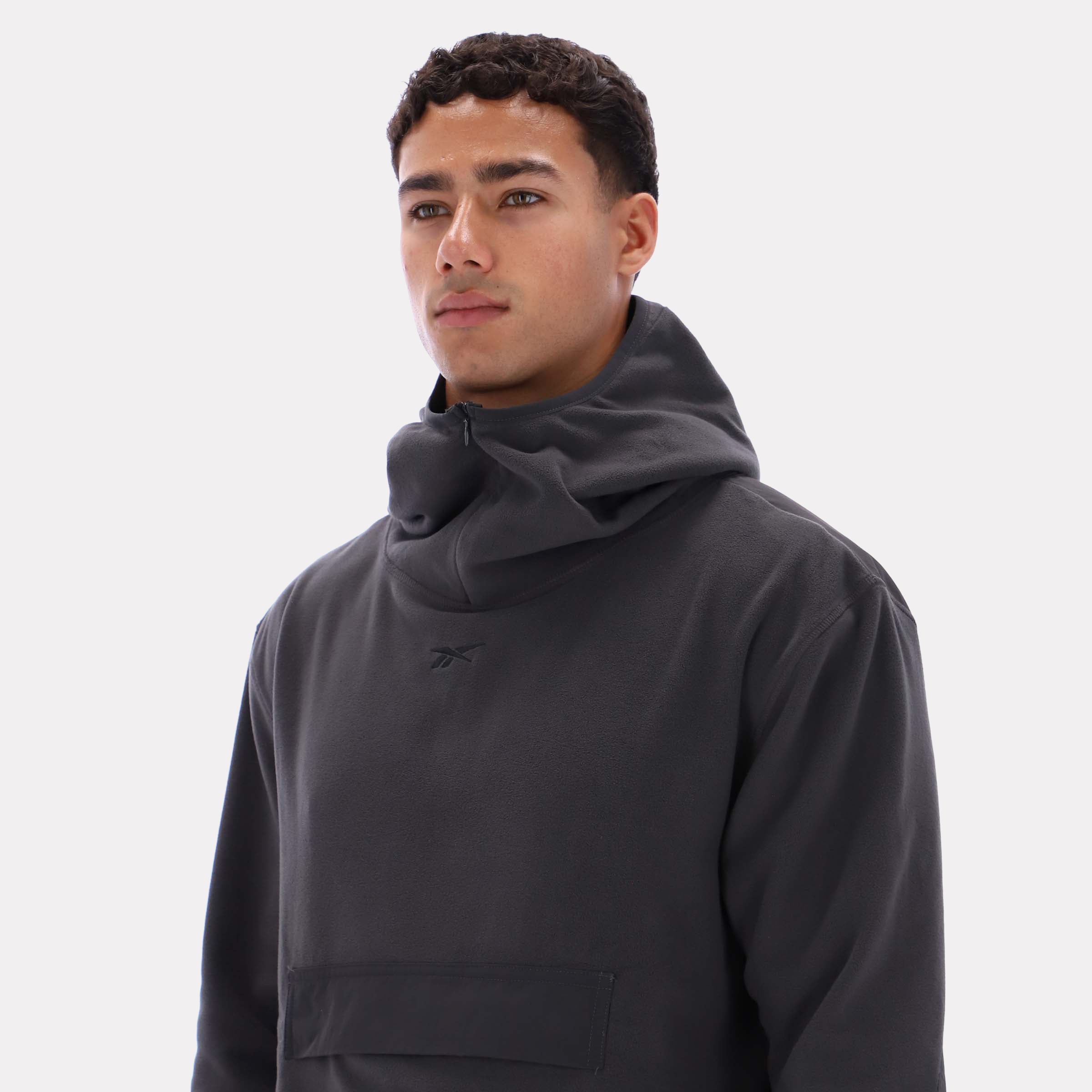 Reebok Men's Ultimate Trail Hooded Sweat  In Washed Black REG