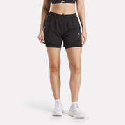 Reebok Women's 2 In 1 Shorts  Reg In Black
