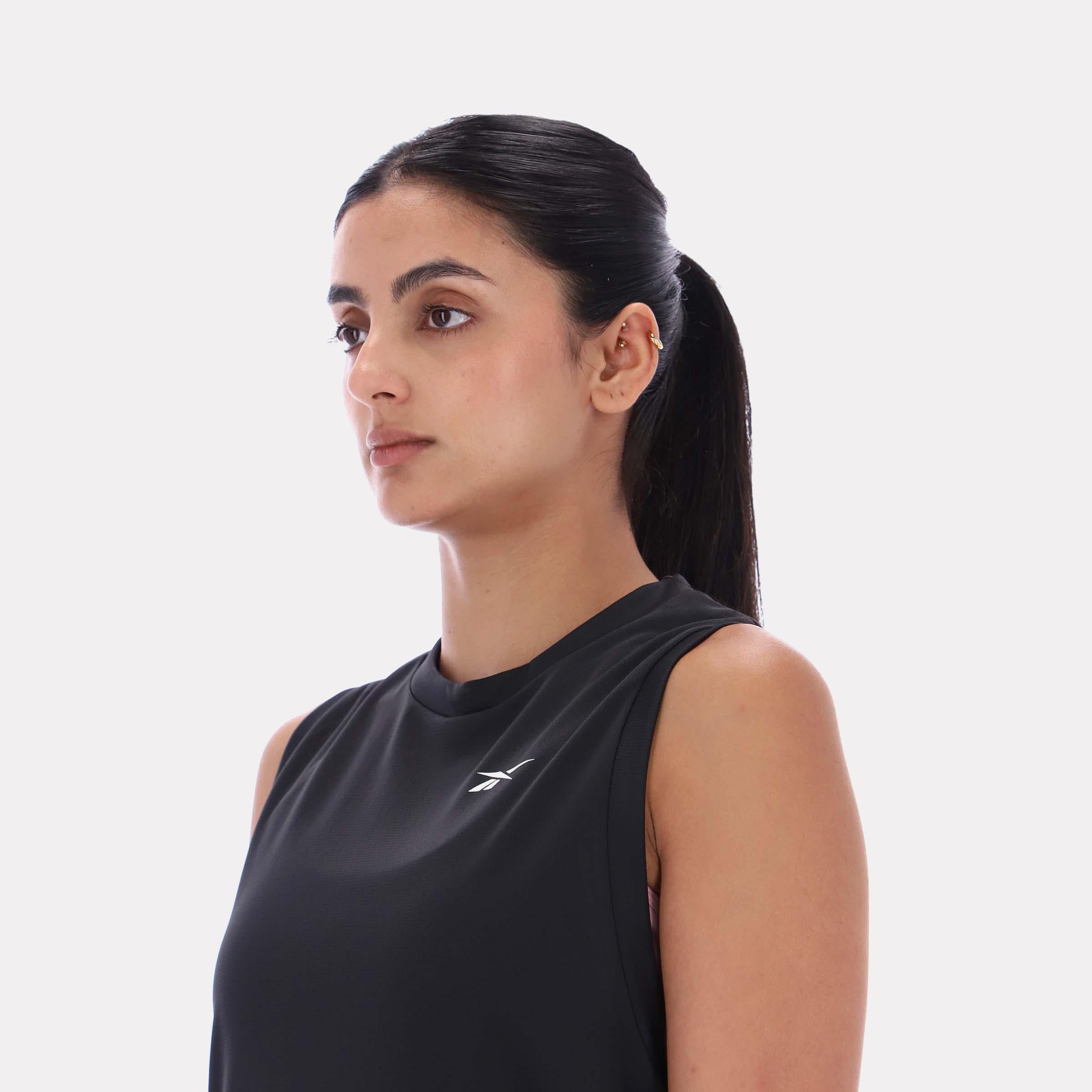 Reebok Apparel  Women's River Bb Mesh Tank Reebok Training App Women Black Reg