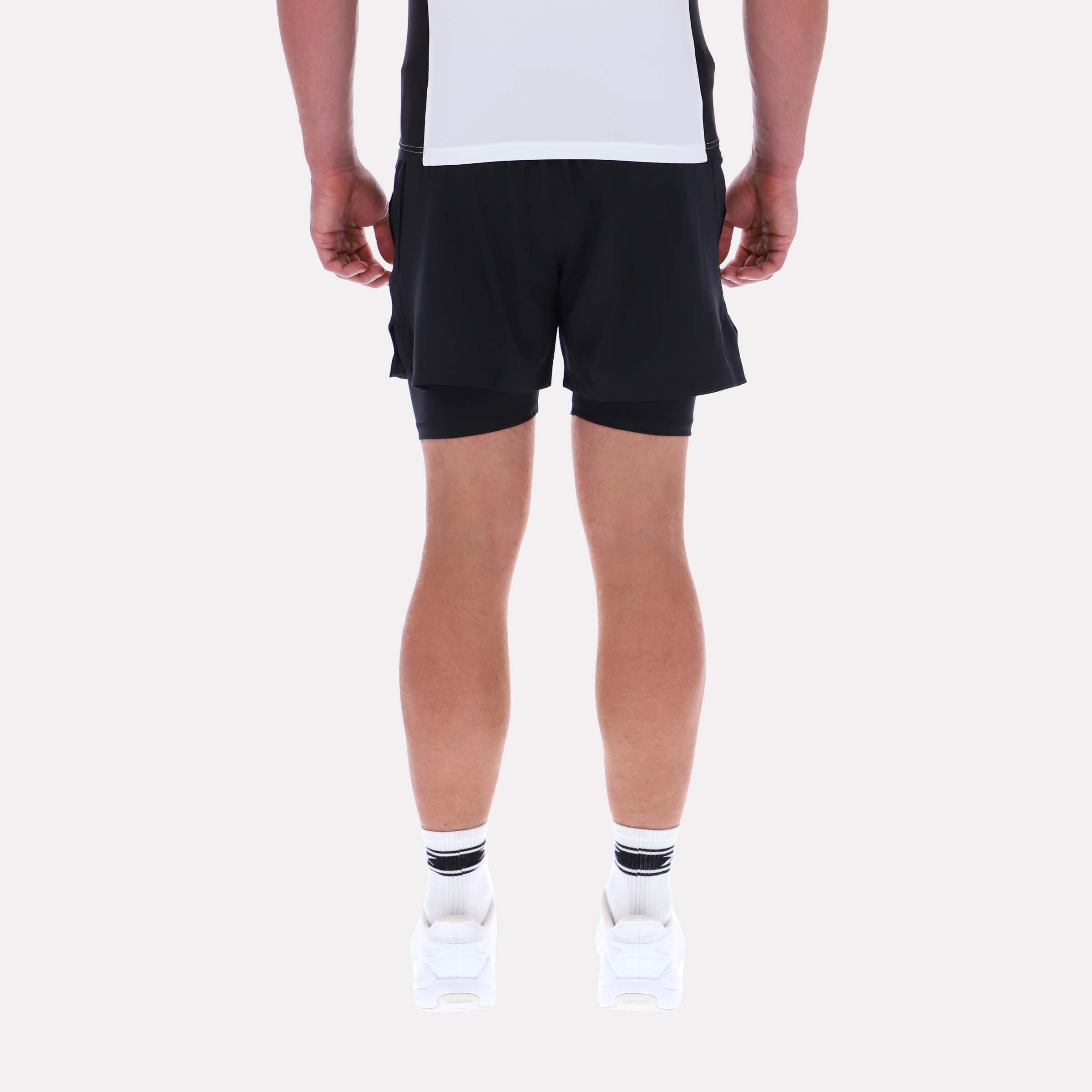 Reebok Men's 2 In 1 Running Short  Reg In Black