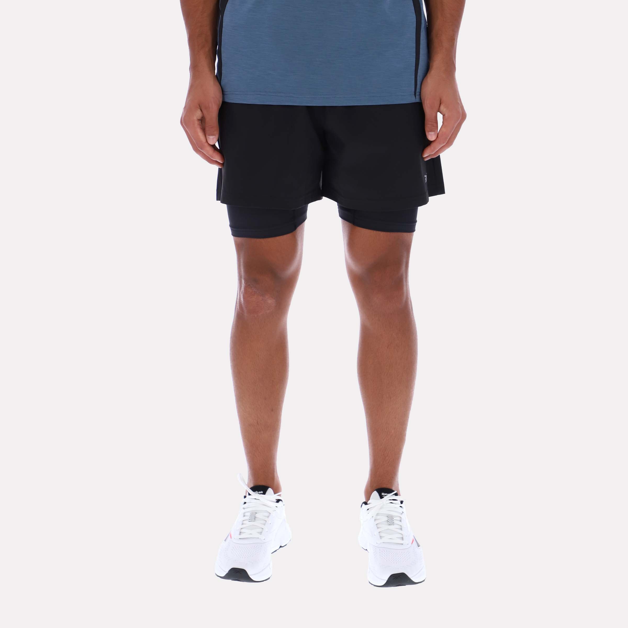 Reebok Men's Normski 2 In 1 Training Short  Reg In Black