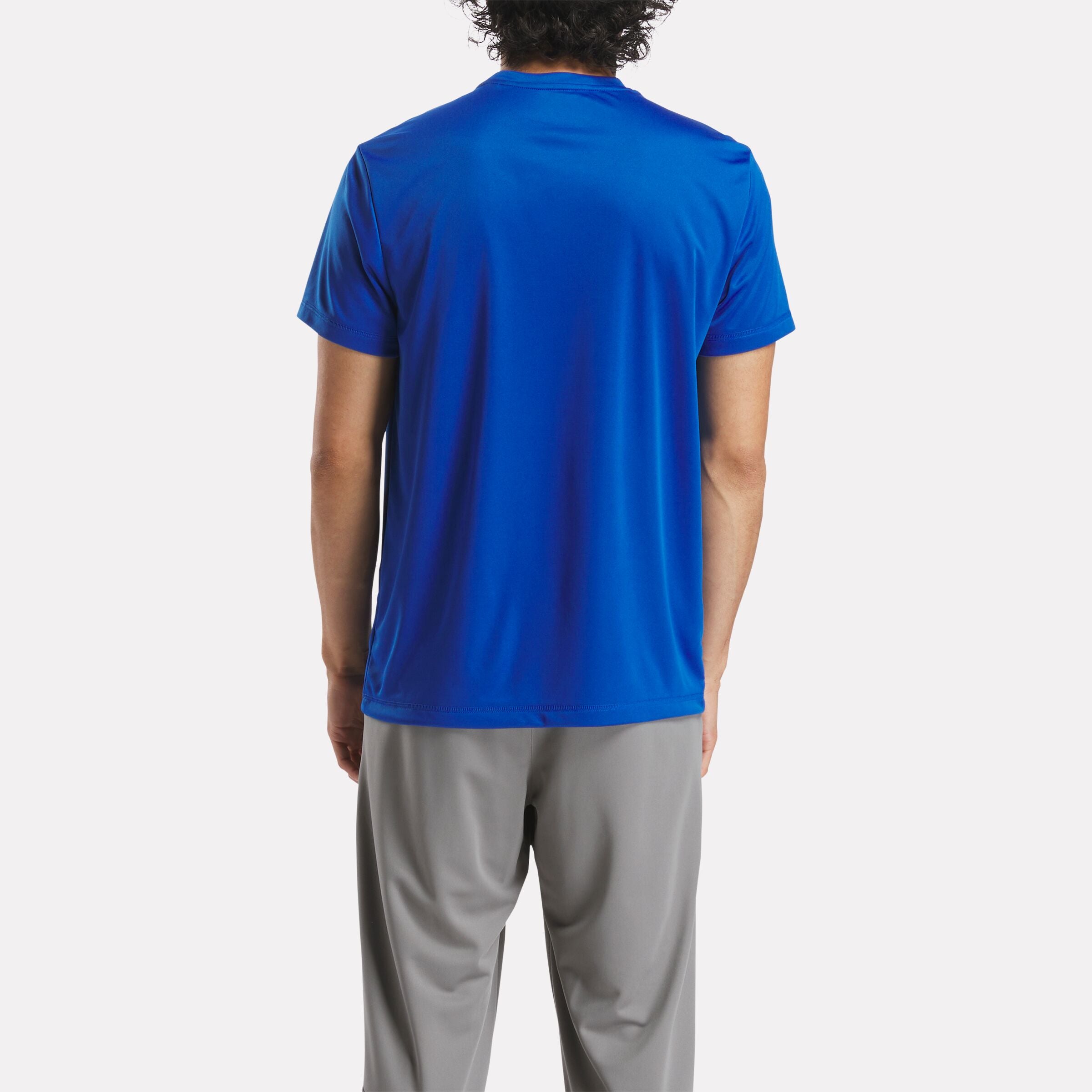 Reebok Men's Id Train Ss Tech Tee  Reg In Blue