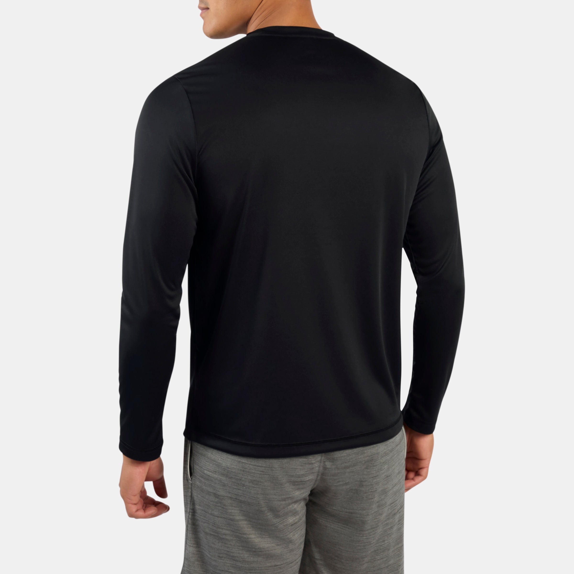 Reebok Men's Id Train Ls Tech Tee  In Black REG