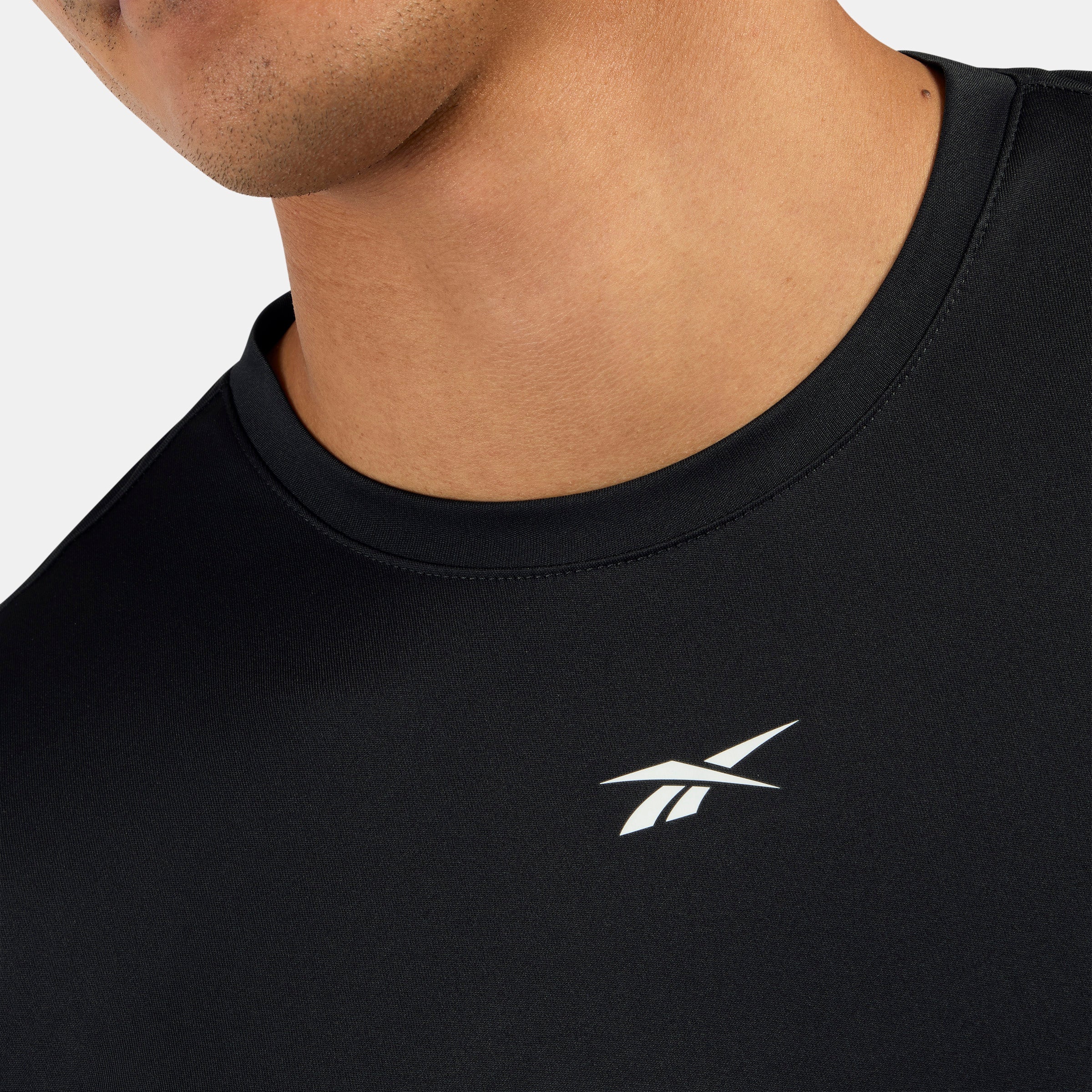 Reebok Men's Id Train Ls Tech Tee  In Black REG