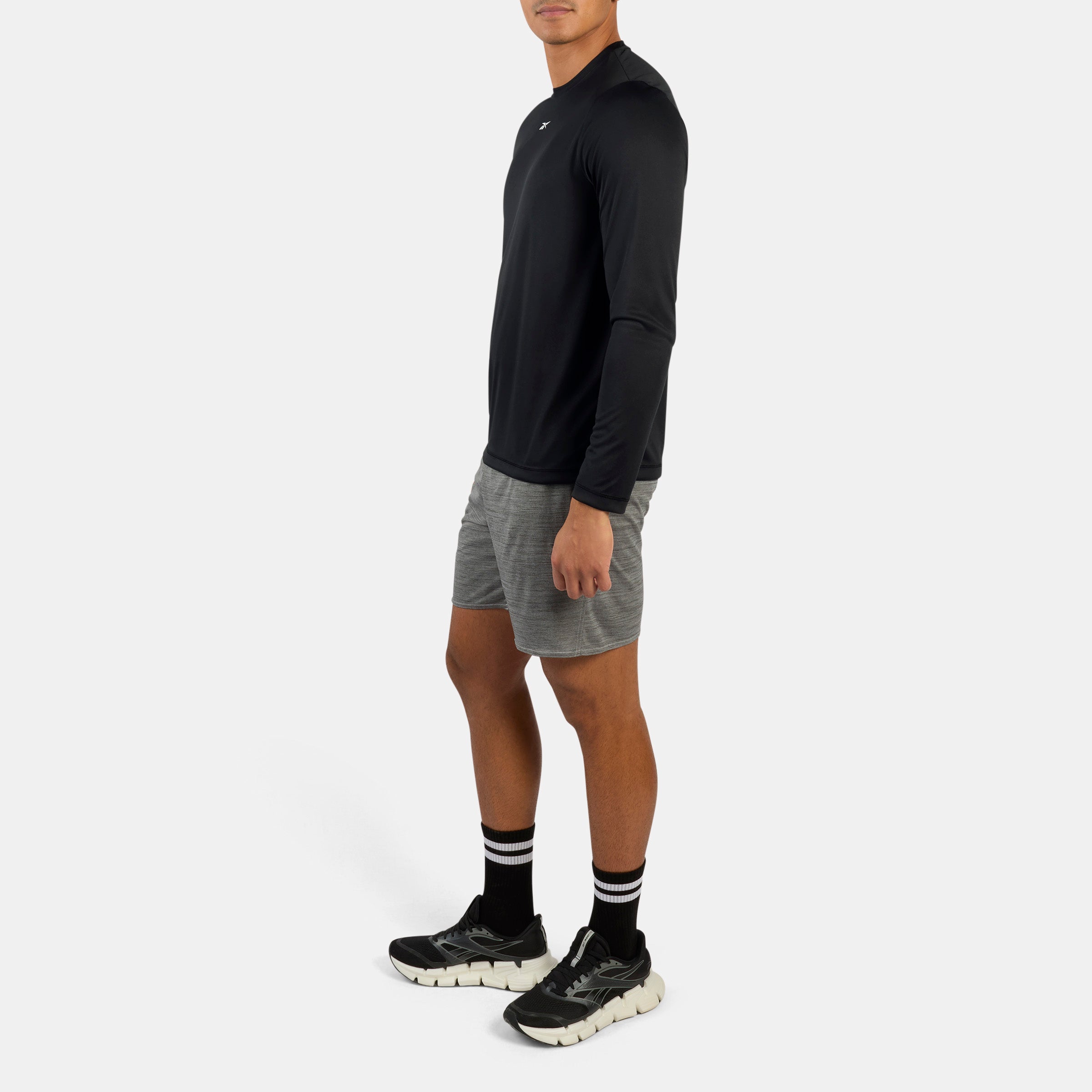 Reebok Men's Id Train Ls Tech Tee  In Black REG