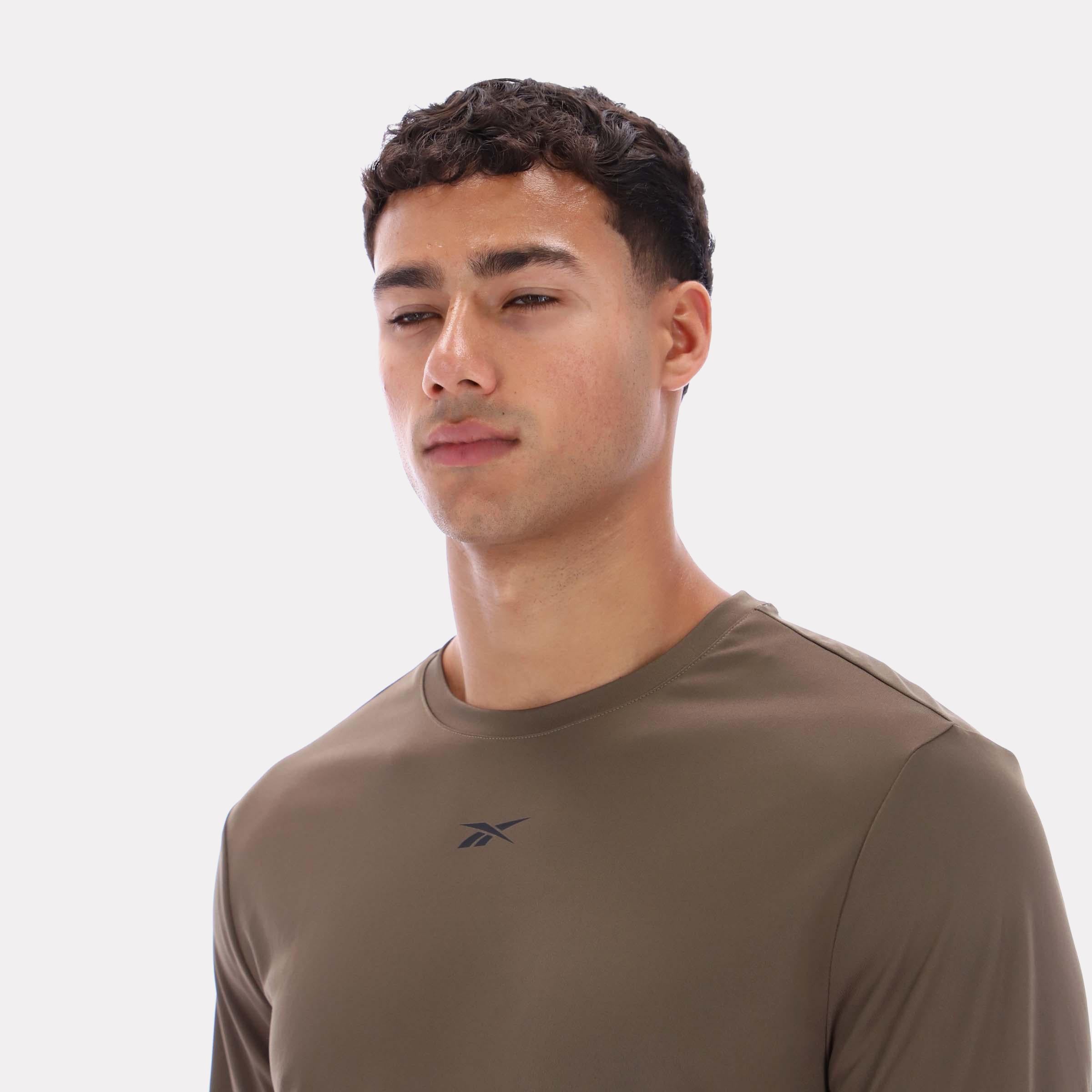 Reebok Apparel  Men's Id Train Ls Tech Tee Reebok Training App Men Blue Reg