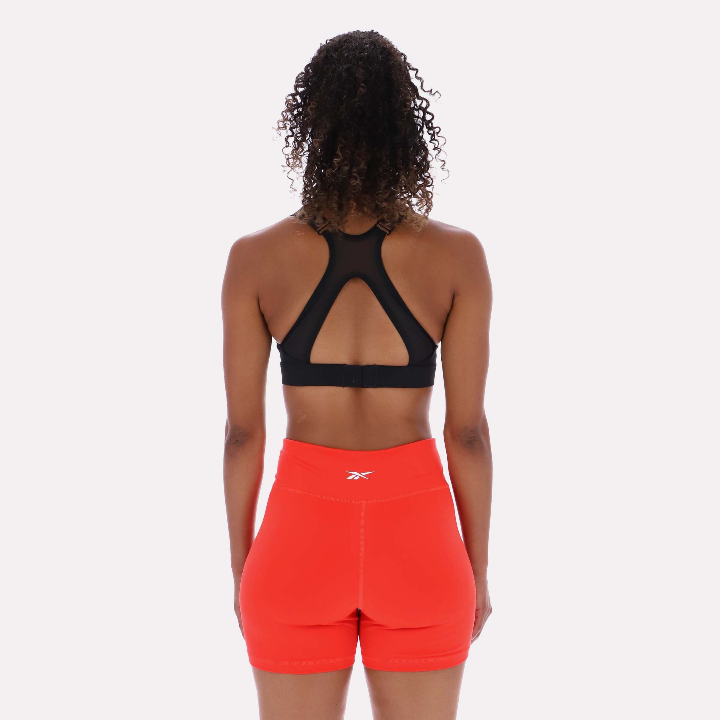 Reebok Women's Lux Front-Zip High Impact Bra  Reg In Black