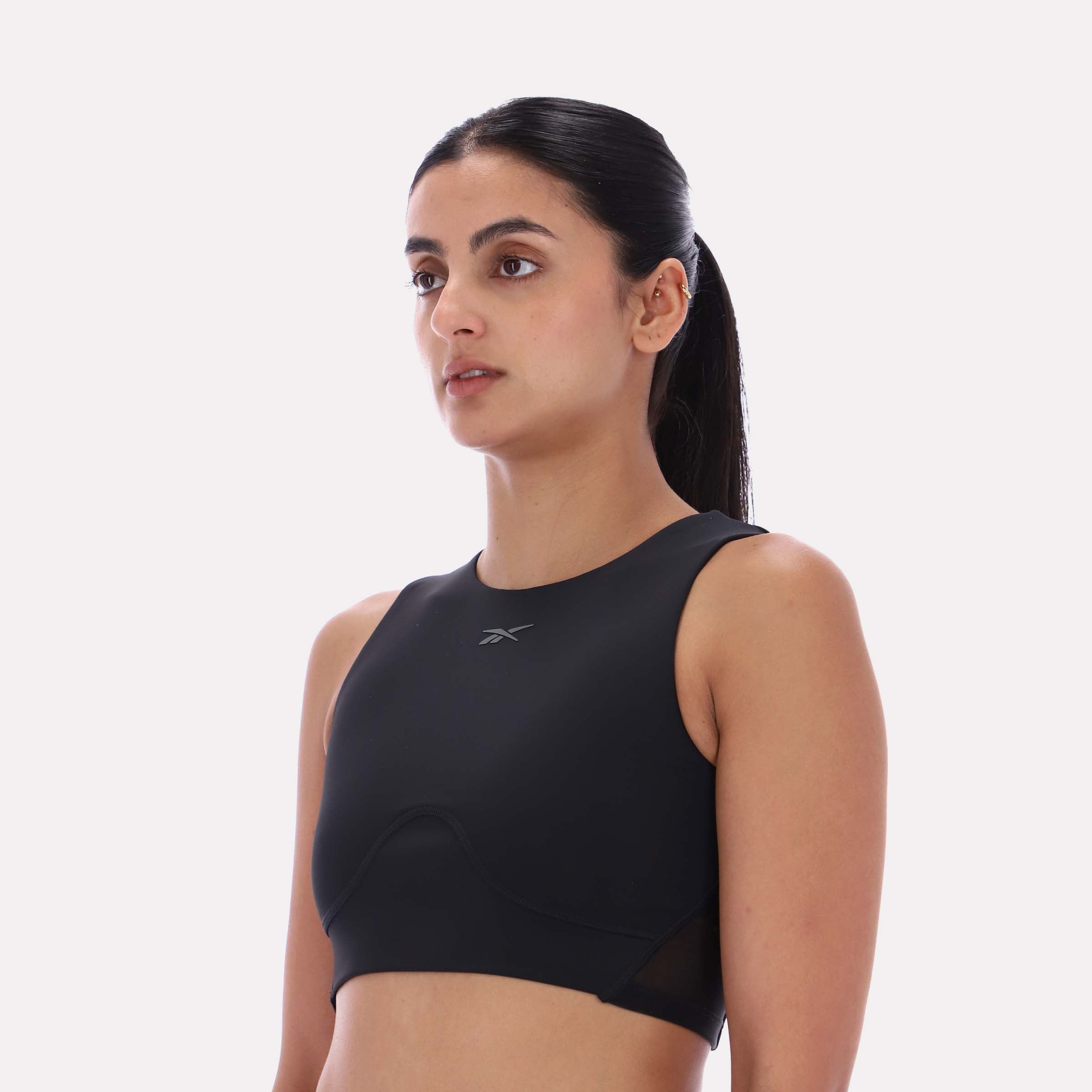 Reebok Women's Lux Contour Crop  In Black REG