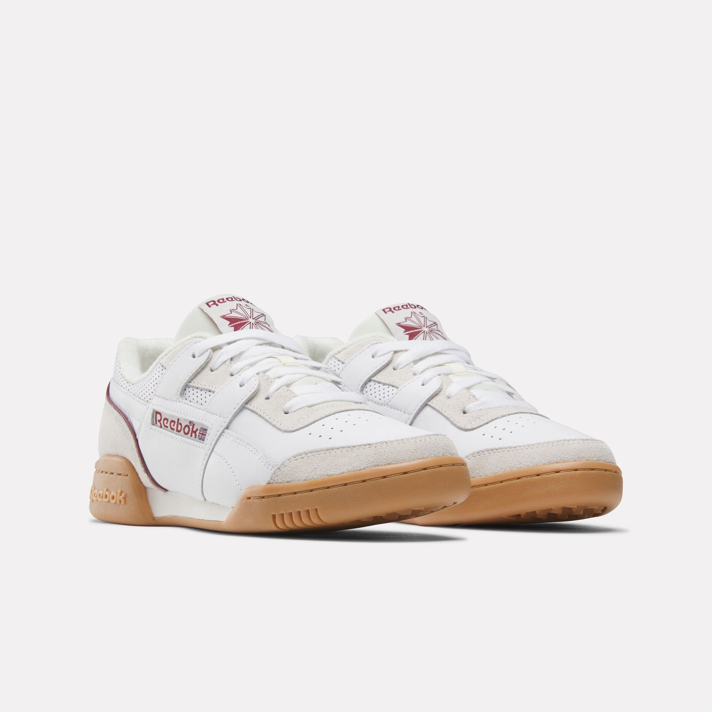 Reebok Unisex' Workout Plus  In White/Classicburgundy/Chalk M