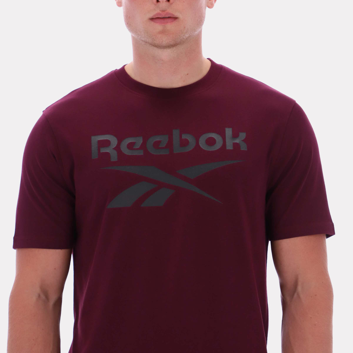 Reebok Men's Chad Big Logo Crew Neck Ss Tee  In Black REG