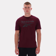Reebok Men's Chad Big Logo Crew Neck Ss Tee  In Black REG