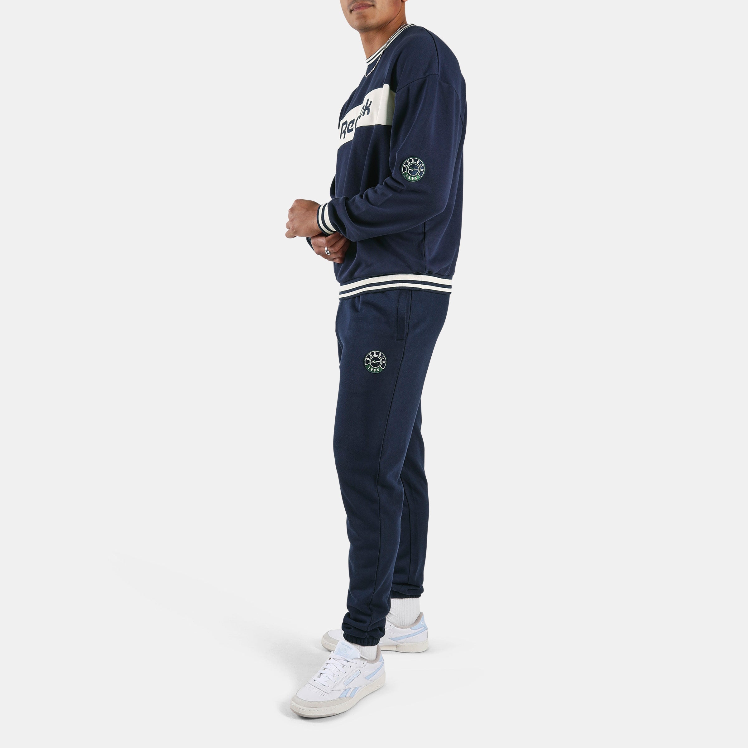 Reebok Men's Lawn Club French Terry Jogger  In Navy REG