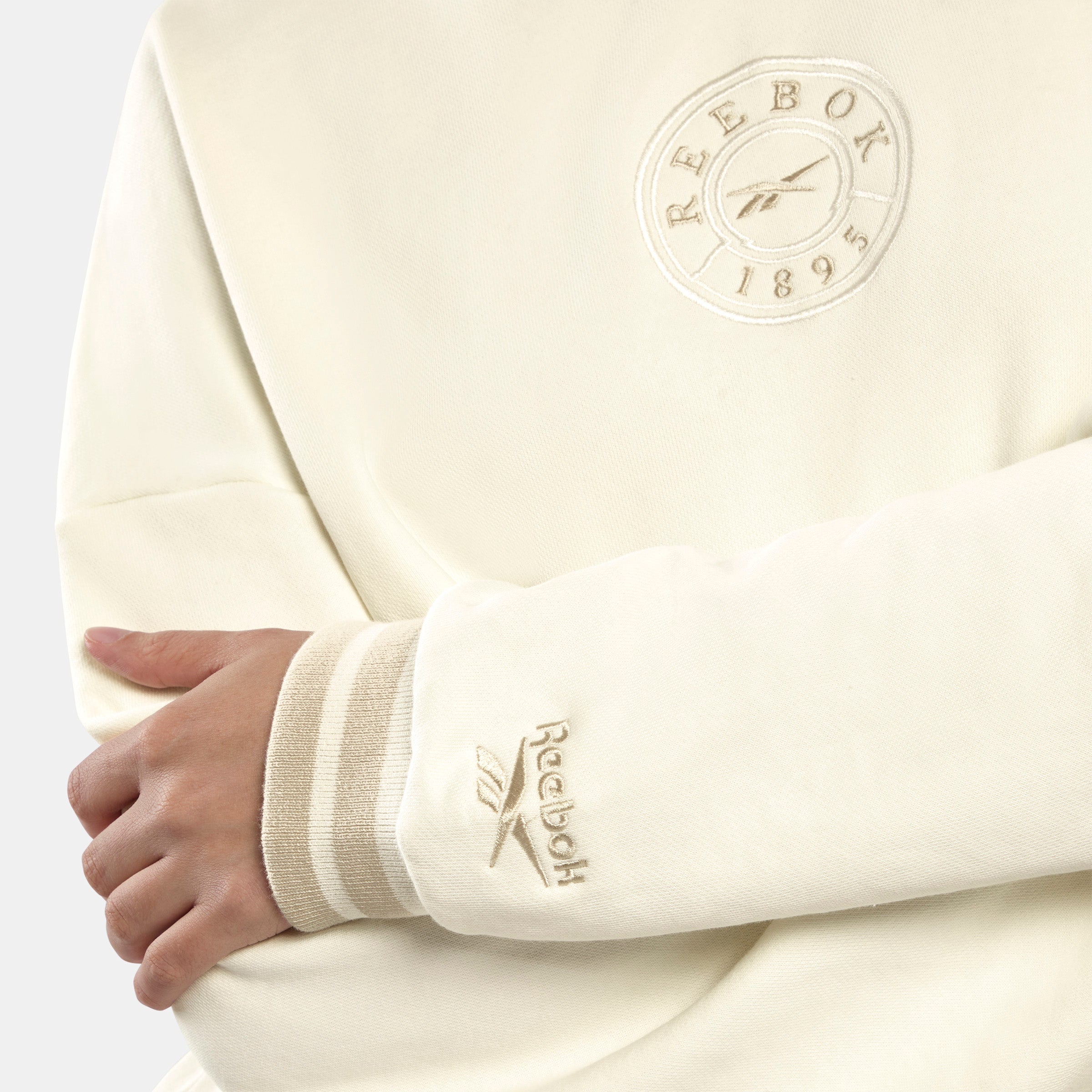 Reebok Women's Lawn Club Crew Sweatshirt  In Chalk REG