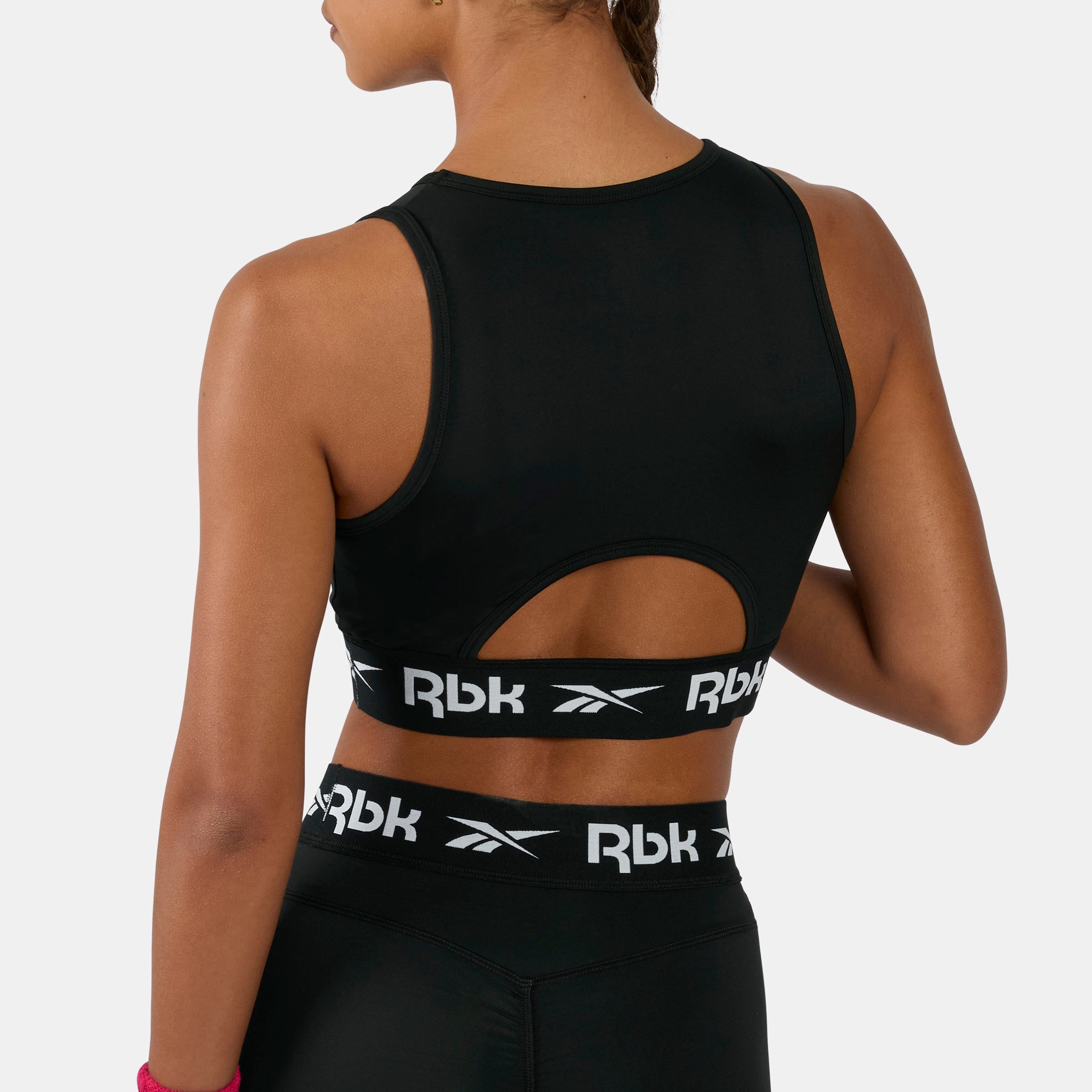 Reebok Women's Id Train Cutout Bralette  In Black REG