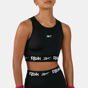 Reebok Women's Id Train Cutout Bralette  In Black REG