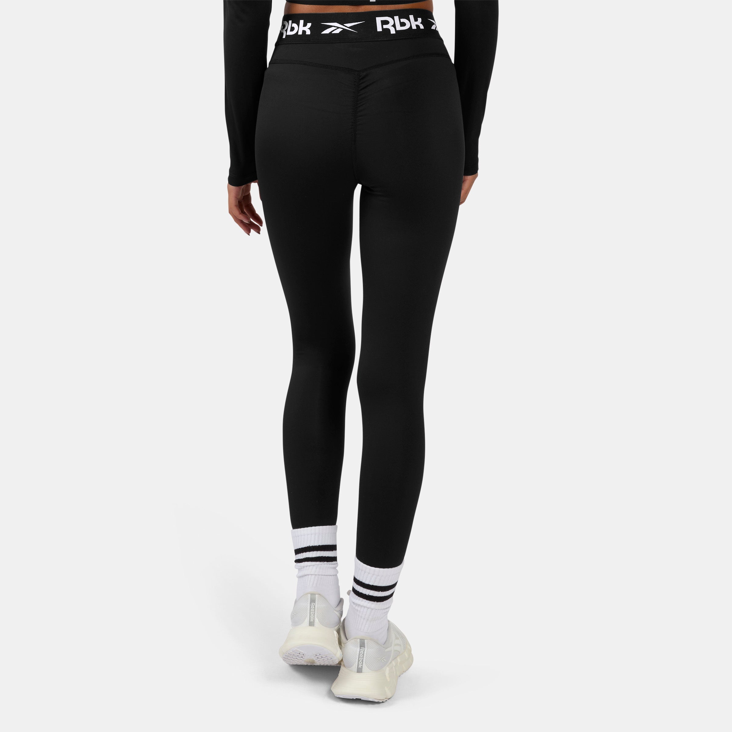 Reebok Women's Core Fitness Training Ruched Legging  In Black REG