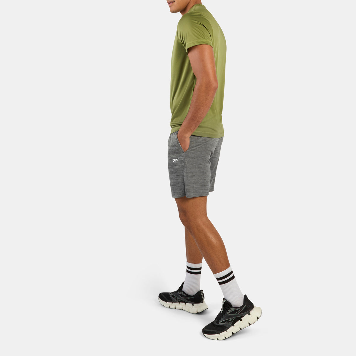 Reebok Men's Id Train Knit Short  In Grey REG