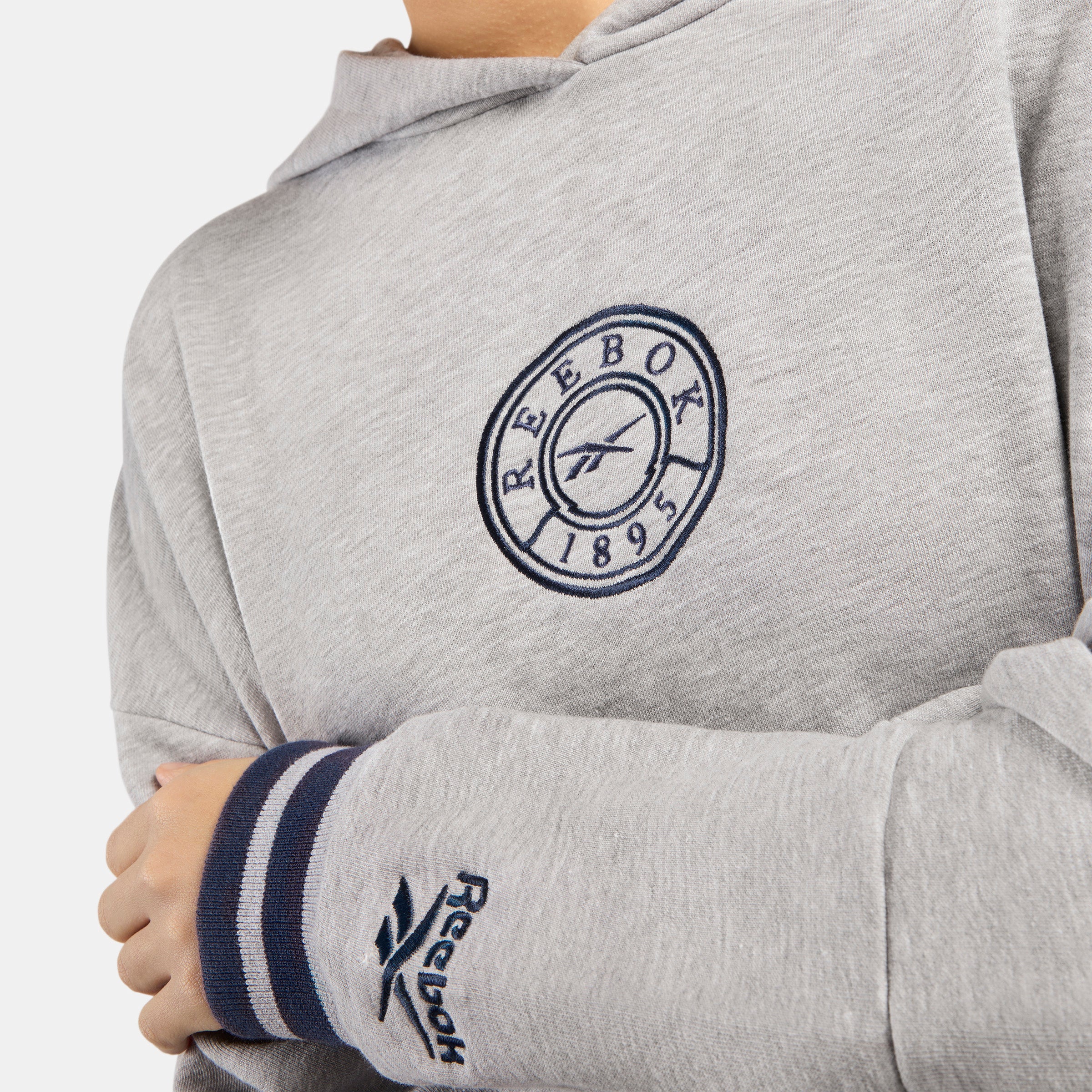 Reebok Women's Lawn Club Oversized Hoodie  In Light Grey Marl REG