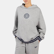 Reebok Women's Lawn Club Oversized Hoodie  In Light Grey Marl REG