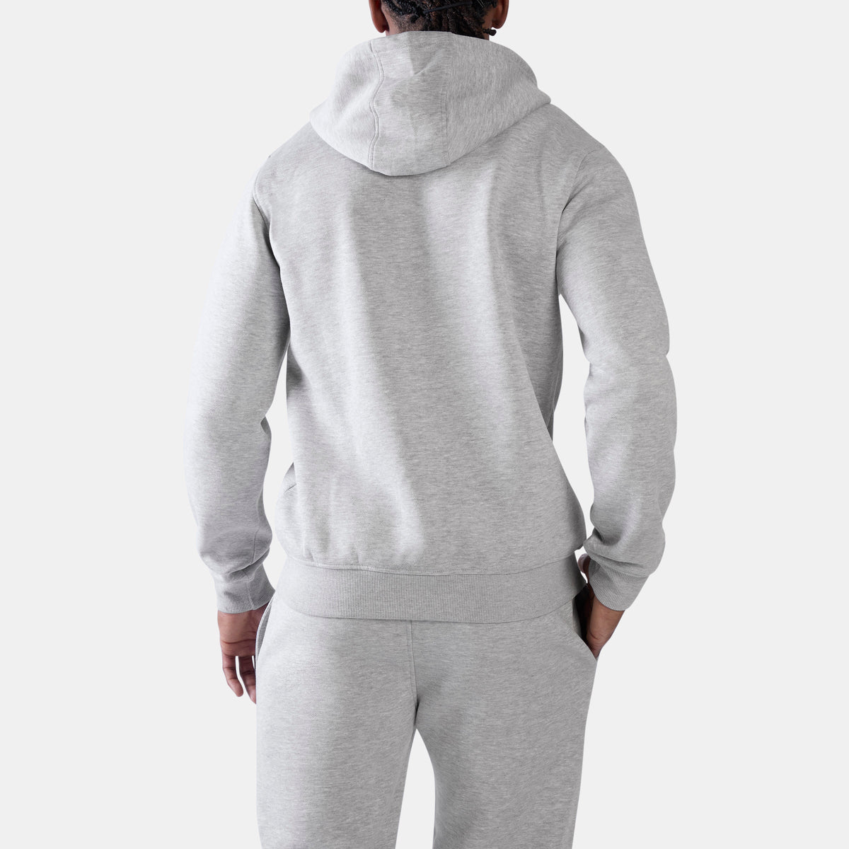 Reebok Men's Id 2-Col Logo Fleece Hoodie  In Light Grey Marl REG