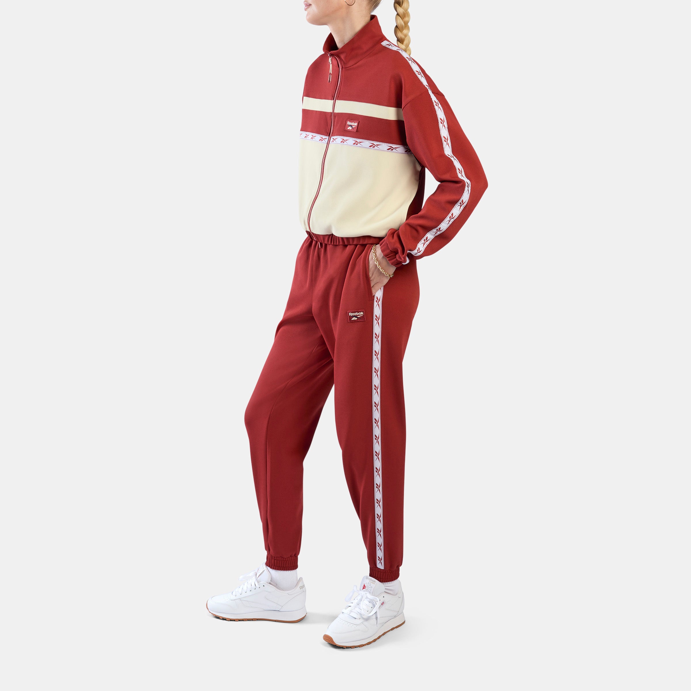 Reebok Women's Heritage Taped Track Top  In Heritage REG