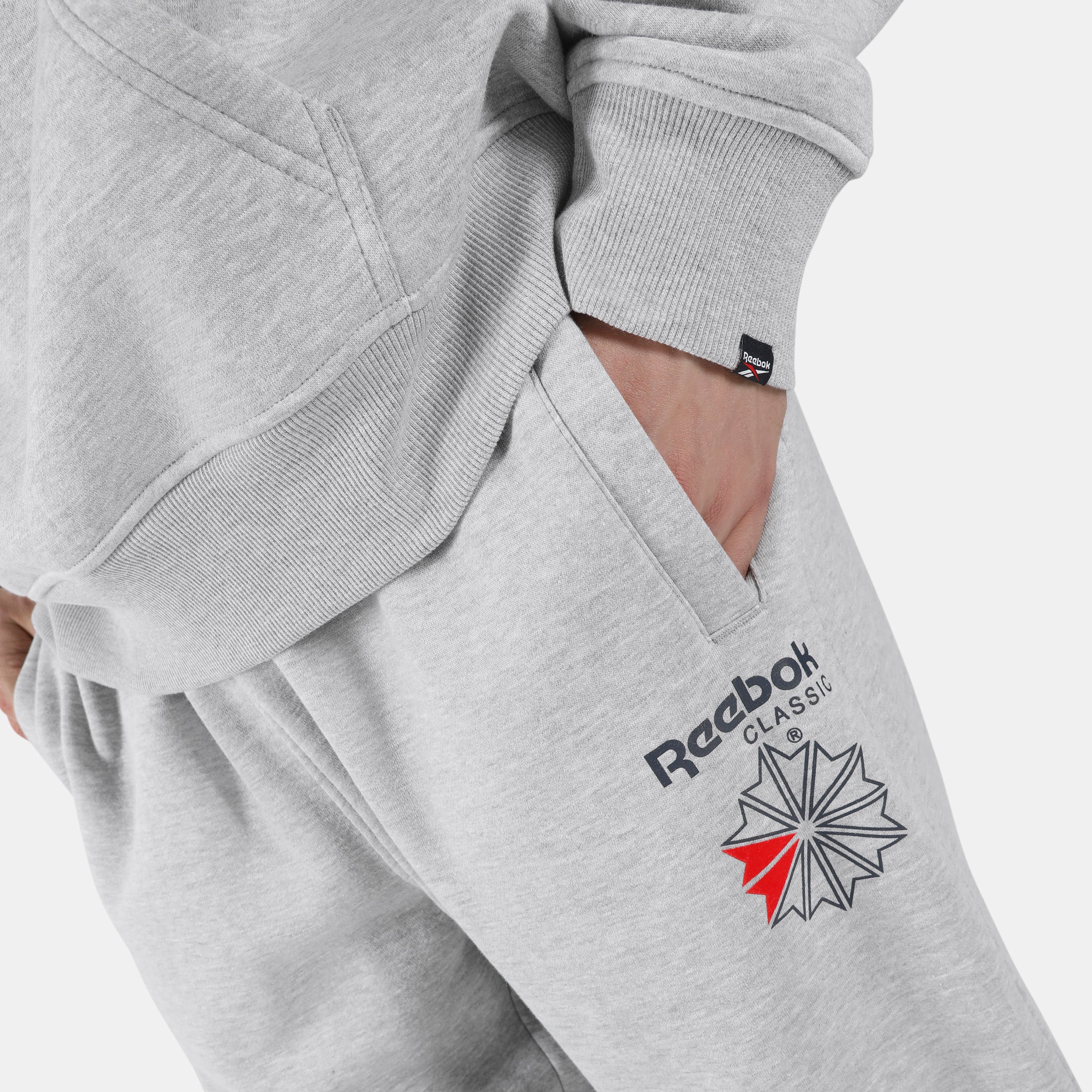 Reebok Men's Starcrest Relaxed Jogger Pant  In Light Grey Marl REG