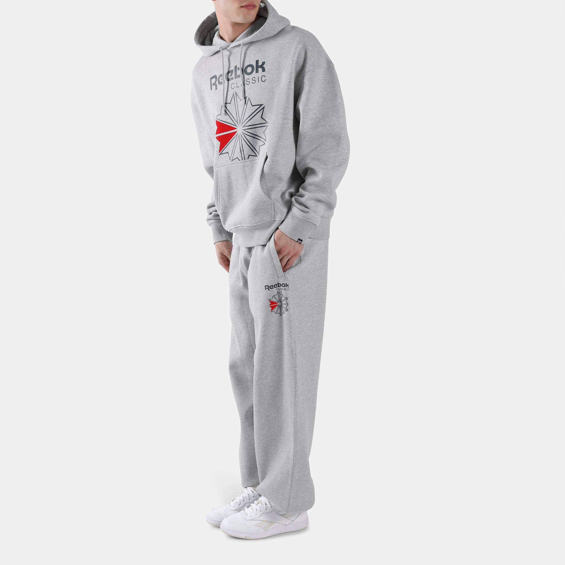 Reebok Men's Starcrest Relaxed Jogger Pant  In Light Grey Marl REG