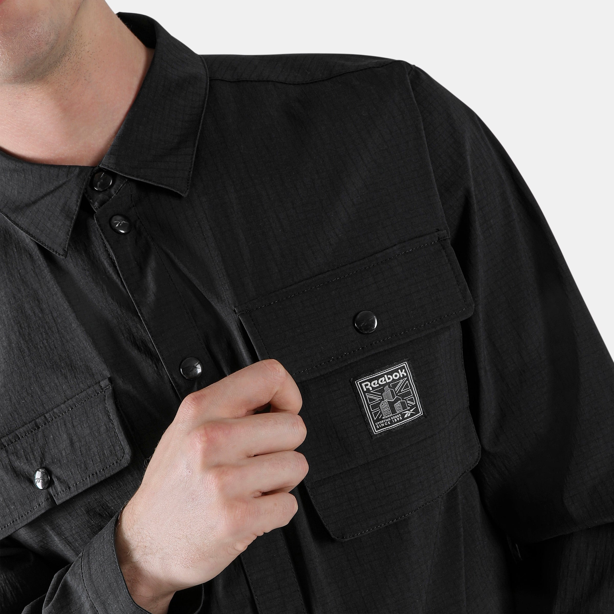 Reebok Men's Workwear Utility Shirt  In Black REG