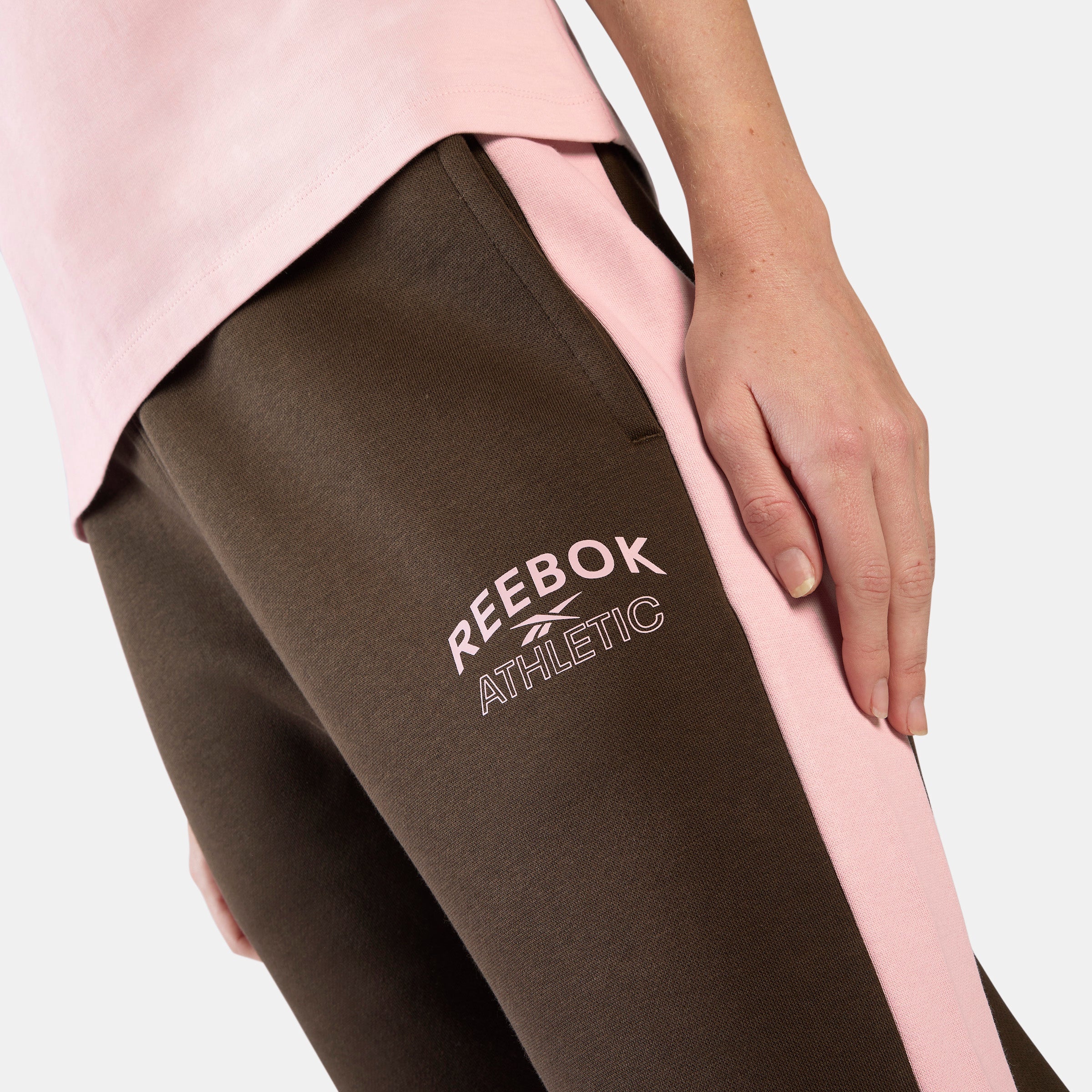 Reebok Women's Id Panel Play Fleece Open Hem Pants  In Black REG