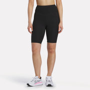 Reebok Women's Lux Peached Biker Shorts  In Black REG