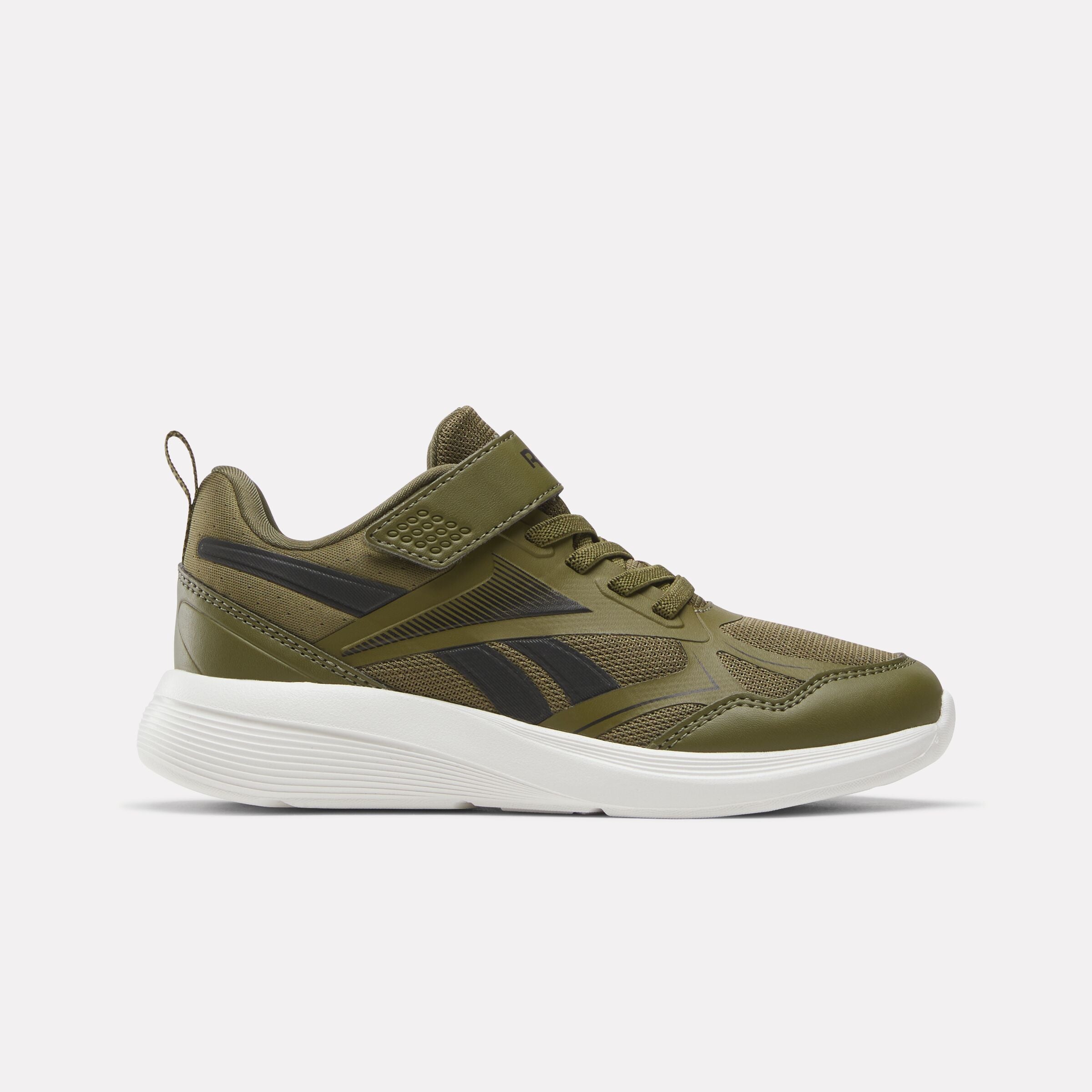 Reebok Boy's' Rush Runner 6.0 Elastic Lace Top Strap Child  In Olive M